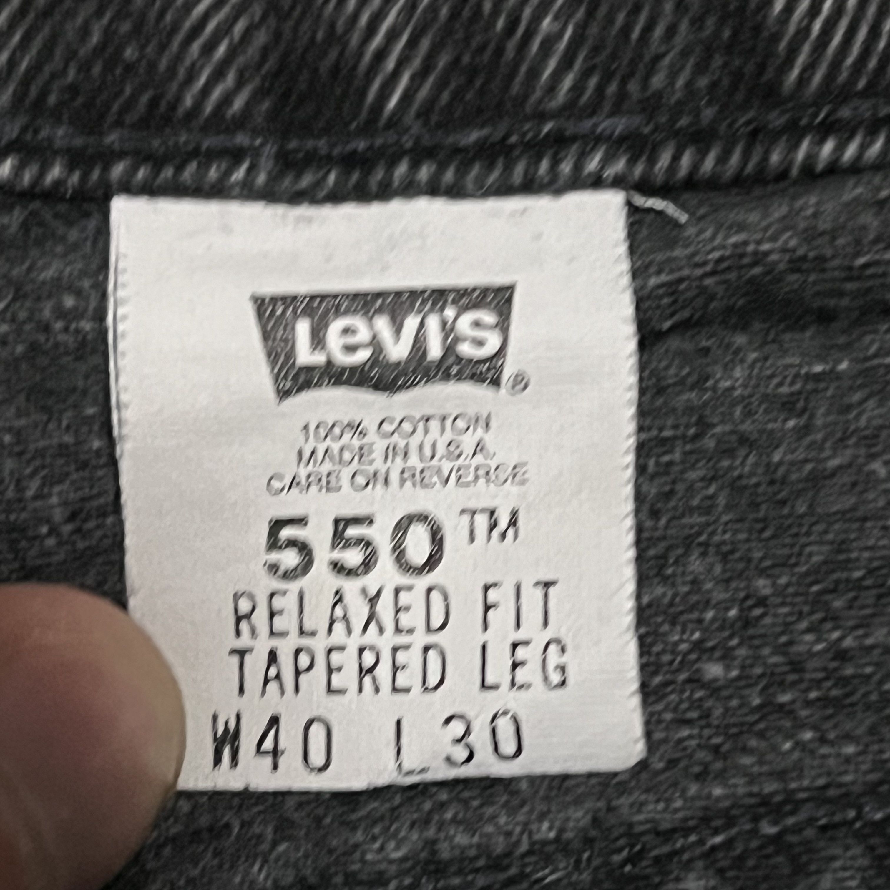 Levi's × Vintage Vintage Levis 550 Orange Tab Relaxed Tapered Jeans 36x29 Size US 36 / EU 52 - 6 Thumbnail