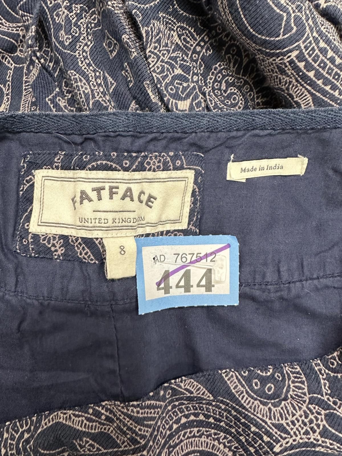 FatFace Fat Face Navy Blue Paisley Patterned Skort Size 27" / US 4 / IT 40 - 4 Thumbnail