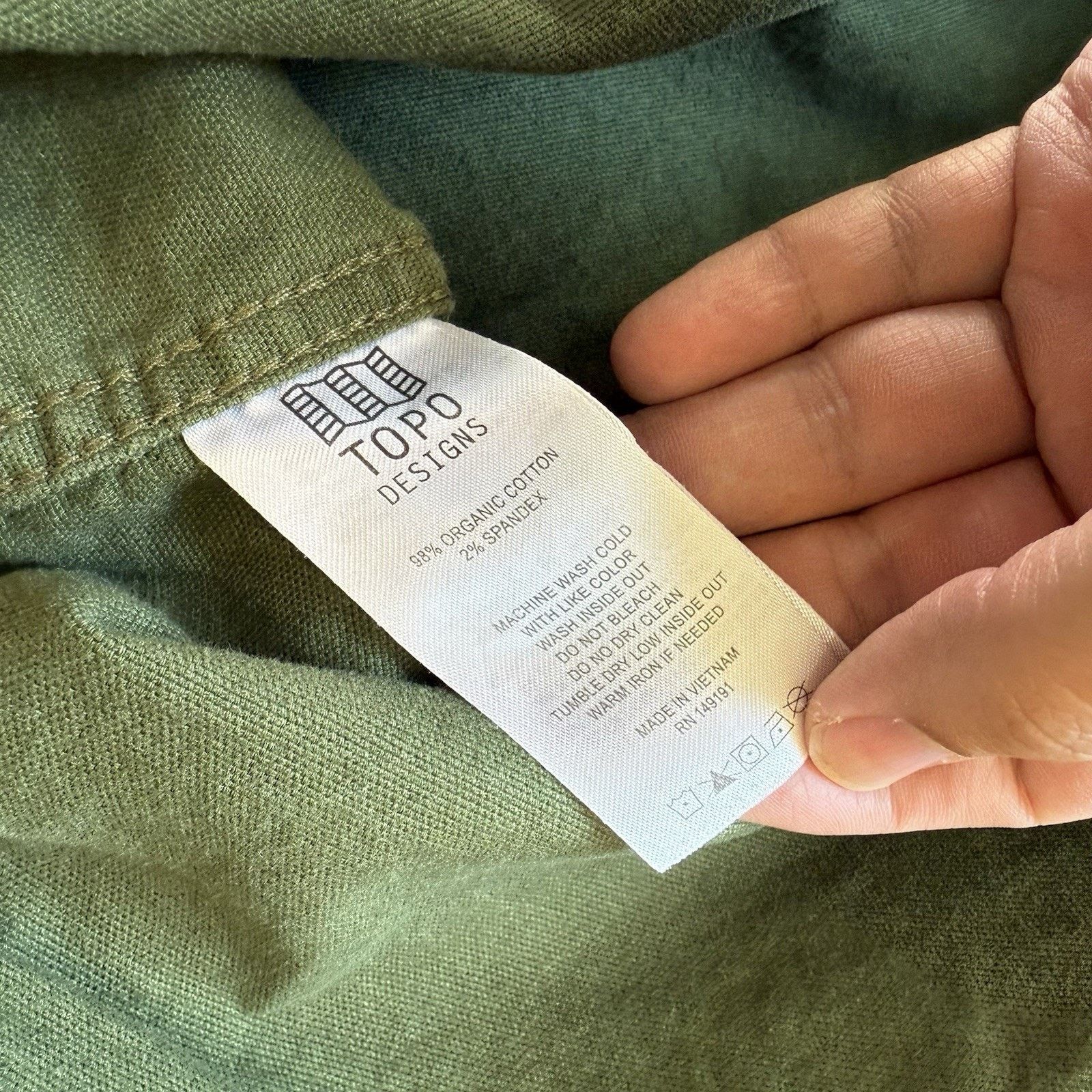 Topo Designs Topo Designs Shirt Medium Green Cotton Button Up Long Sleeve Size US M / EU 48-50 / 2 - 7 Thumbnail