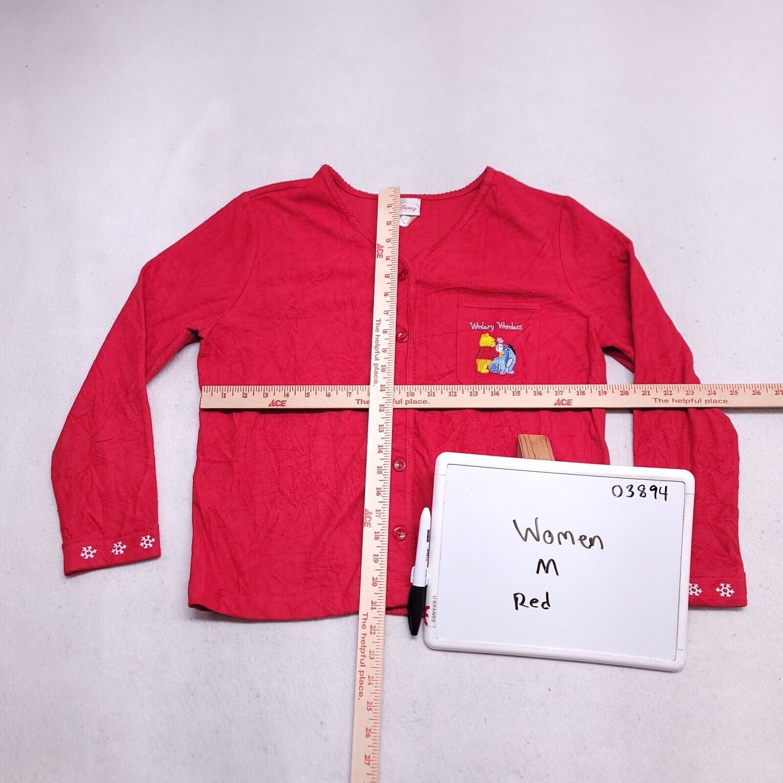 Disney Disney Winnie the Pooh Pajama Top Womens Size Medium M Red Size ONE SIZE - 7 Thumbnail