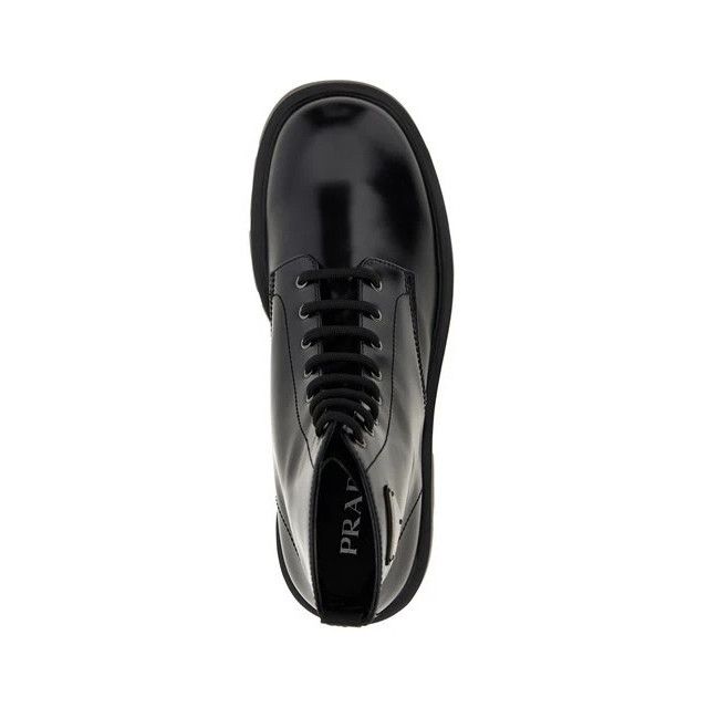 Prada PRADA Black Brushed Leather Boots New/Authentic (Men's size: Size US 9.5 / EU 42-43 - 5 Thumbnail