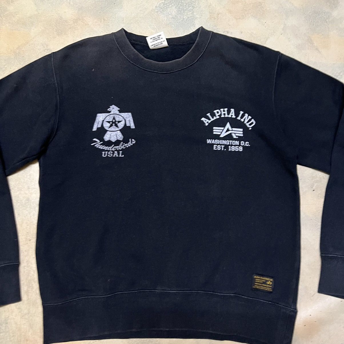 Alpha Industries × Vintage Vintage Alpha Industries Sweatshirt Size US L / EU 52-54 / 3 - 3 Thumbnail