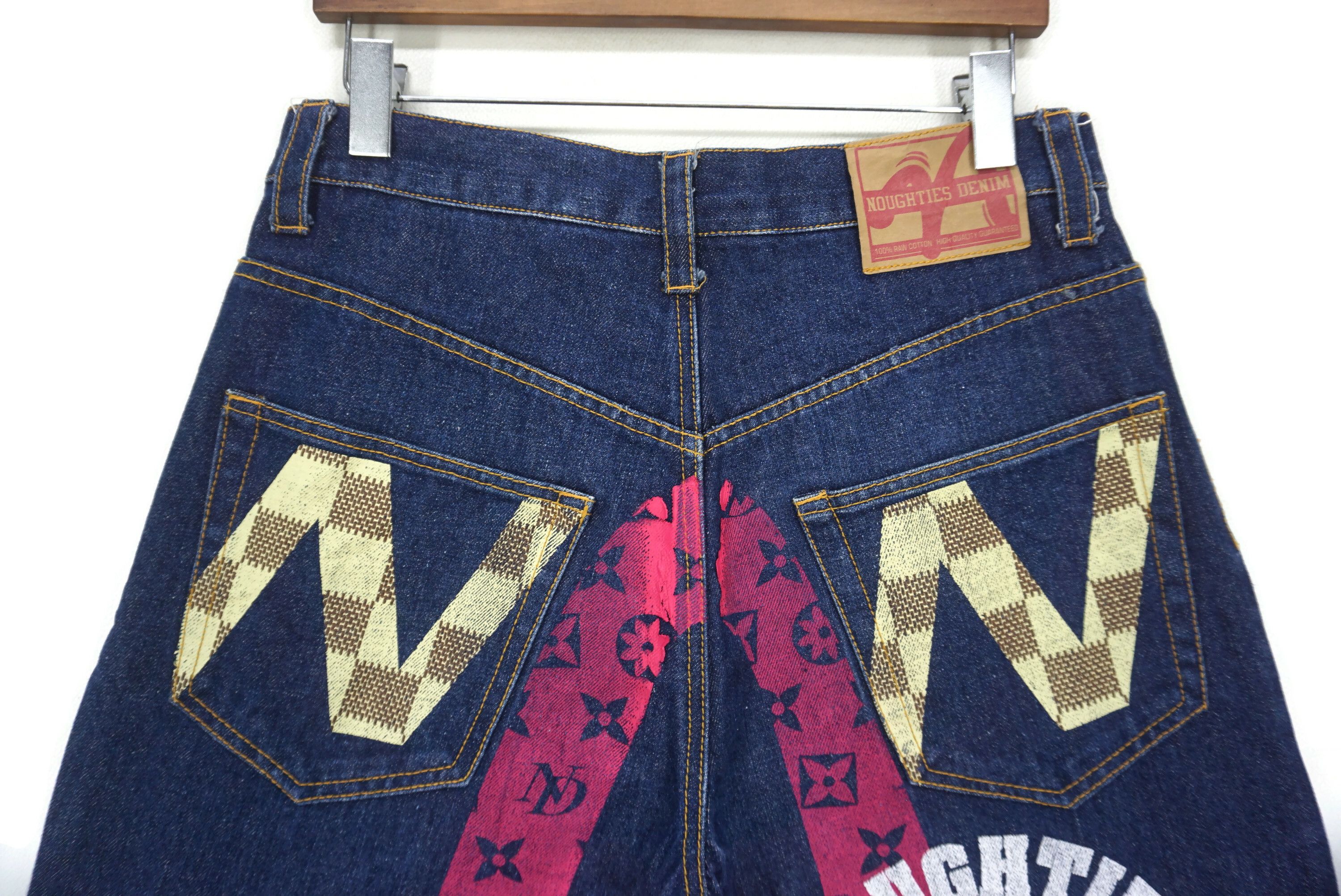 Japanese Brand NOUGHTIES Jeans W33xL31 Hip Hop Skates Mocking Evisu Denim Size US 32 / EU 48 - 6 Thumbnail