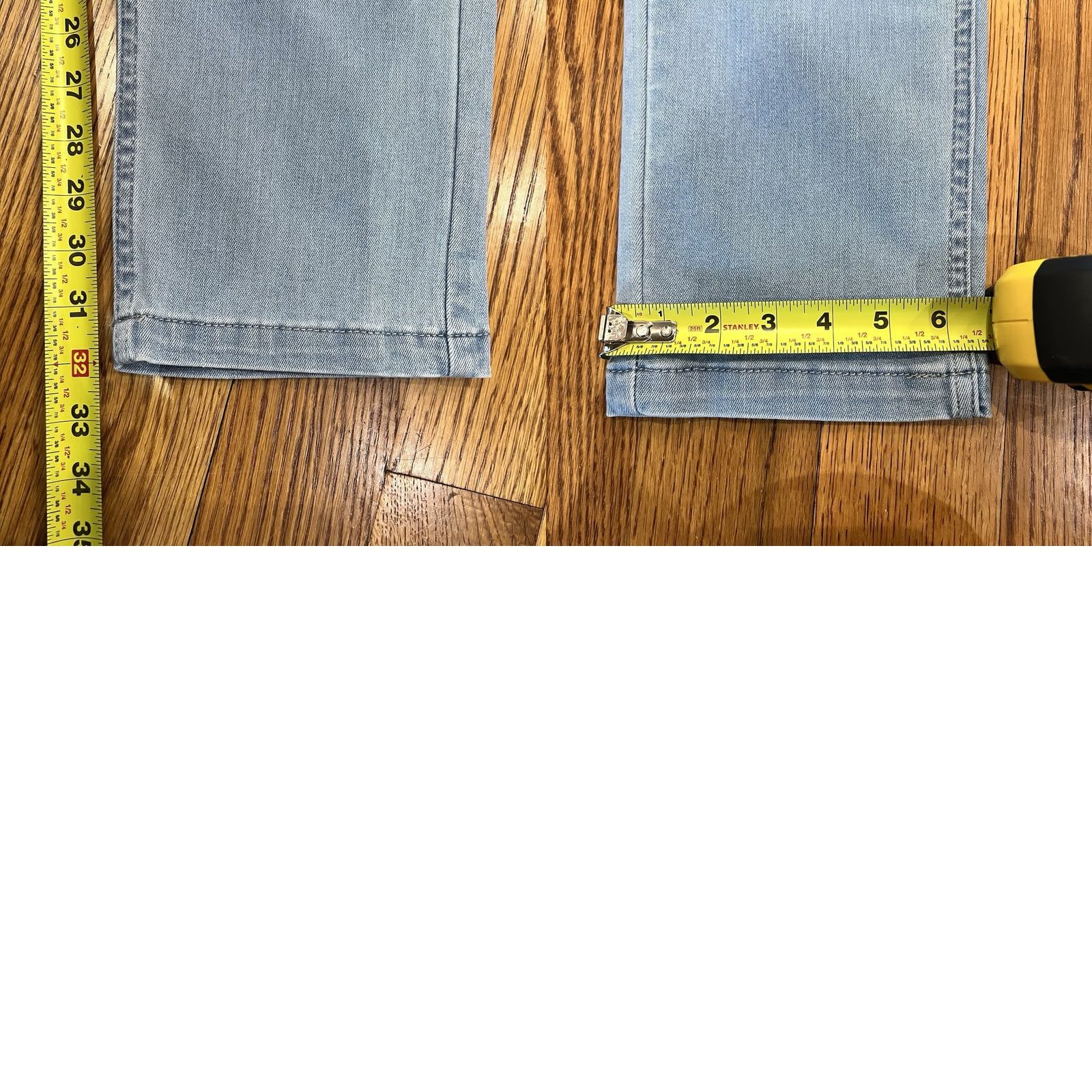 Vintage Mugsy Pants Mens 30 Blue NWT Grands Jeans 30x32 Light Wash Straight Stretch Denim Size US 30 / EU 46 - 10 Thumbnail