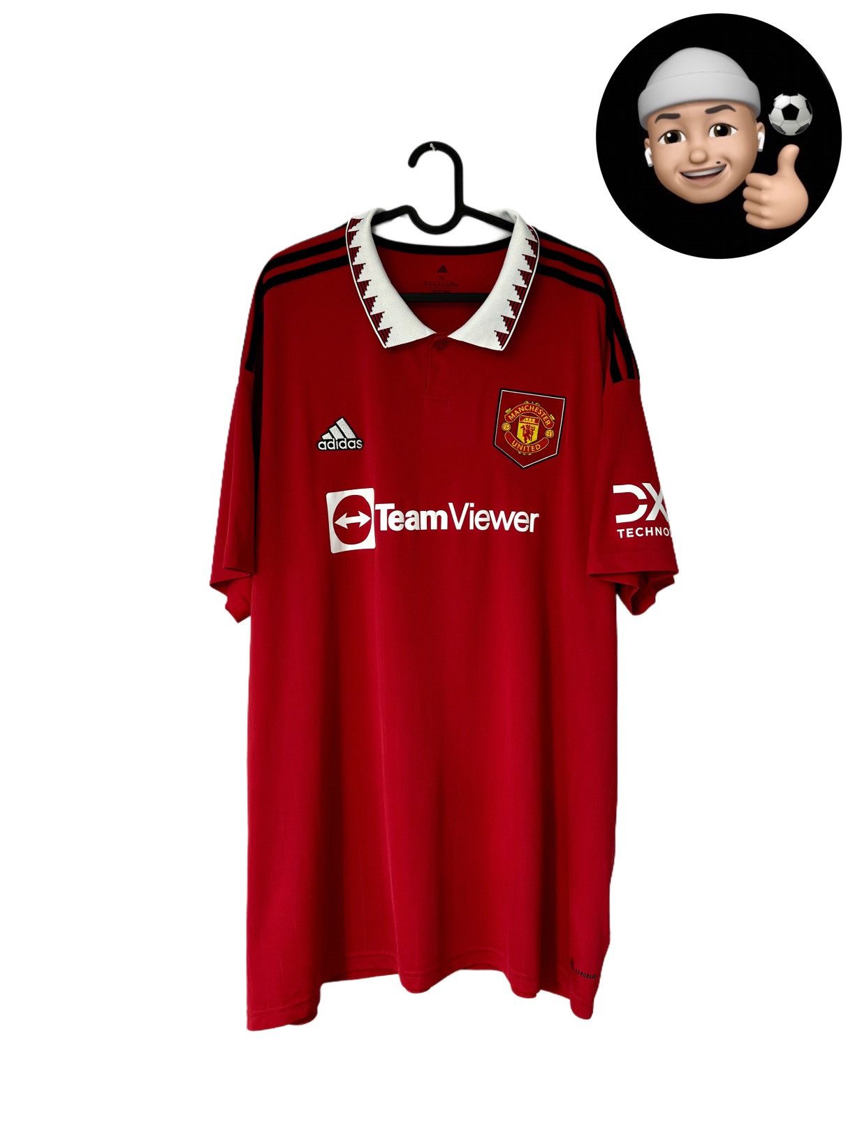 Adidas 2022 2023 Manchester 3XL Adidas Home Kit Soccer Jersey MU FC Size US XXL / EU 58 / 5 - 1 Thumbnail