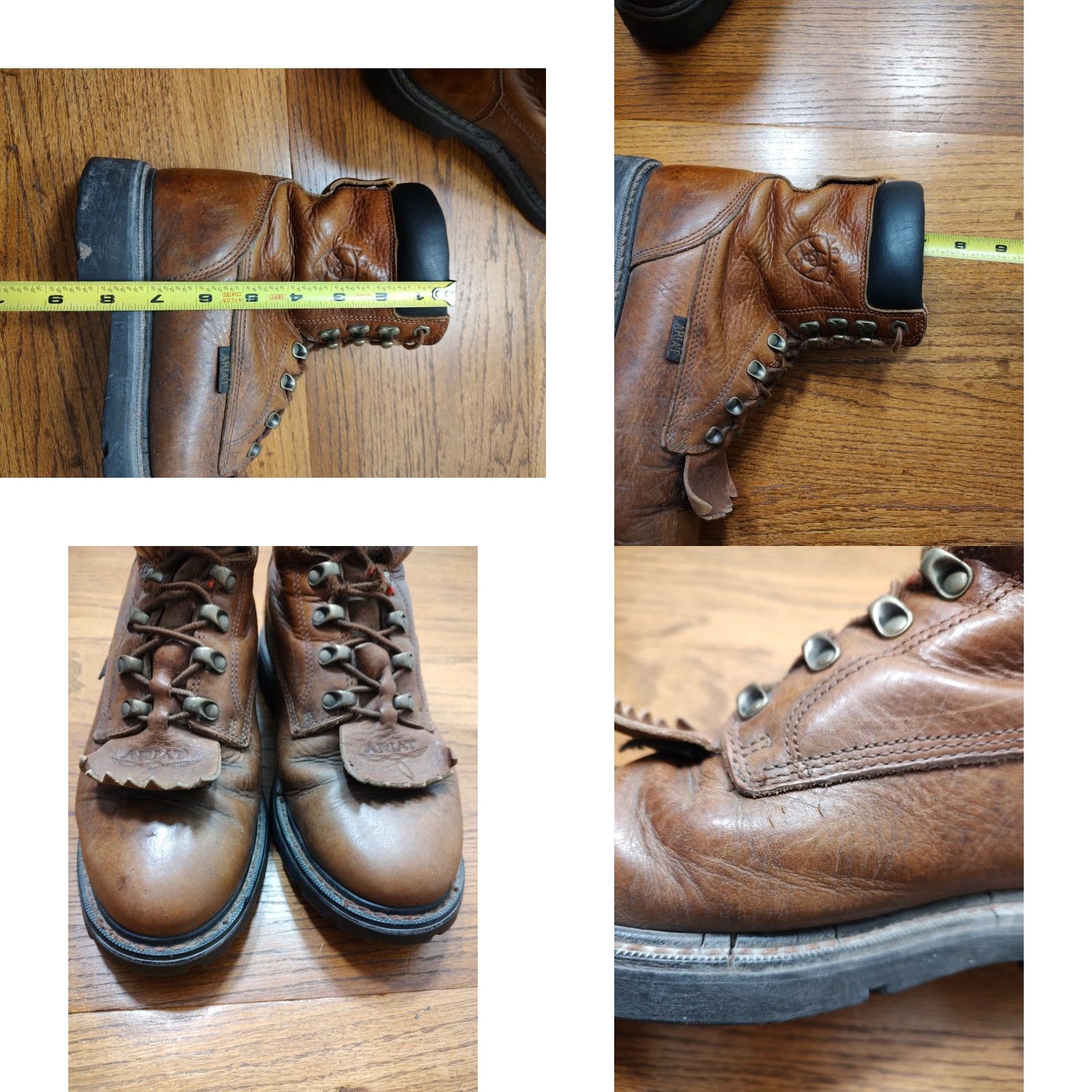 Ariat Ariat Boots Mens 9.5 D Brown Leather Western 37820 Lace Up Cowboy Farm Oil Resistant Balance Boots Size US 10 / EU 43 - 10 Thumbnail