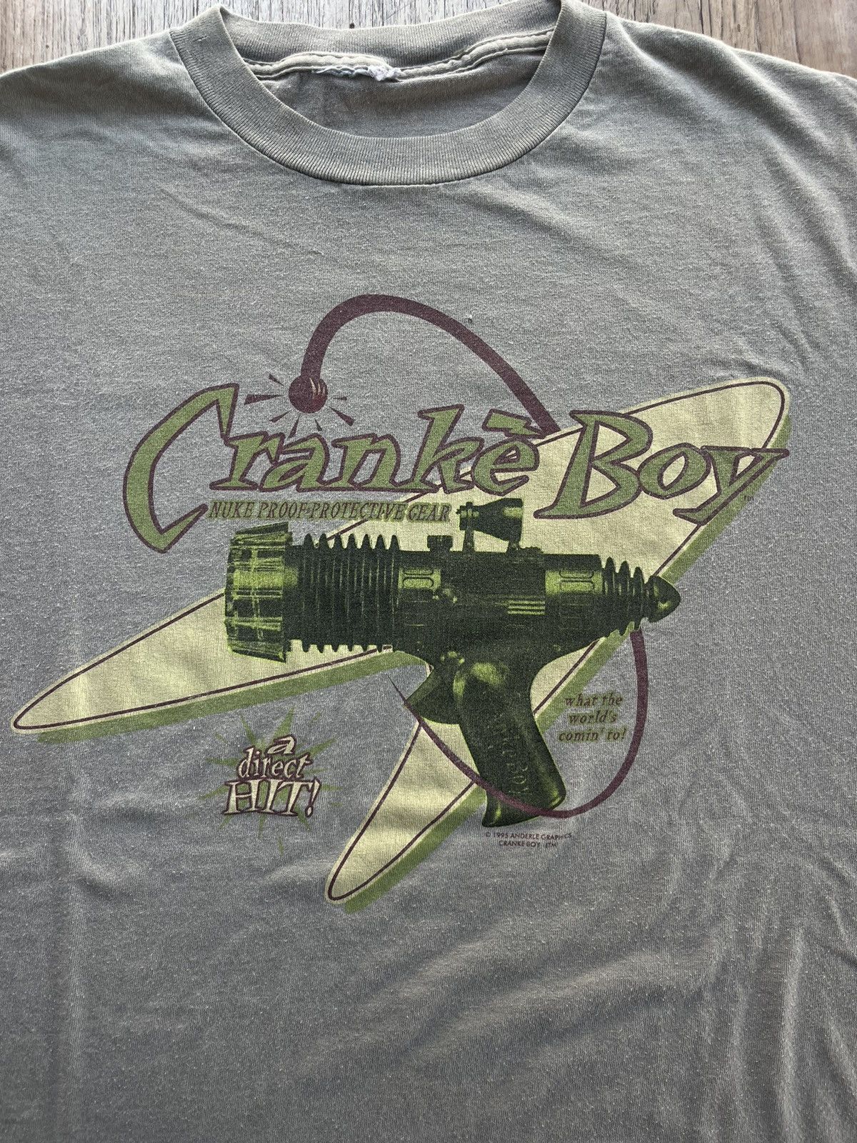 Vintage Vintage Cranke Boy Nuke Proof Protective Gear 1995’s Tshirt Size US XL / EU 56 / 4 - 6 Thumbnail