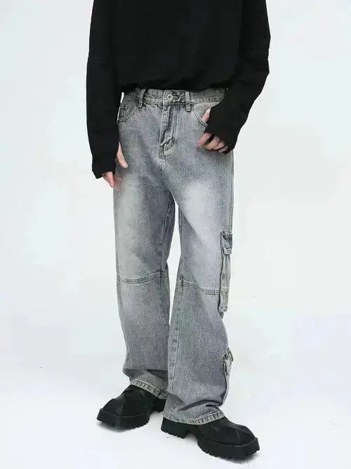 Japanese Brand × Jean Retro baggy cargo jeans with big pockets Size US 32 / EU 48 - 3 Thumbnail