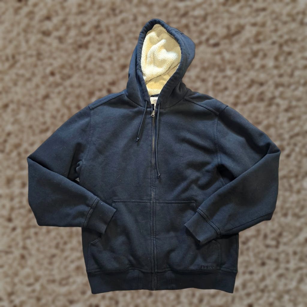 Vintage LL Bean Jacket Mens Small Black Hooded Full Zip Katahdin Lined Sweatshirt Size US M / EU 48-50 / 2 - 1 Thumbnail
