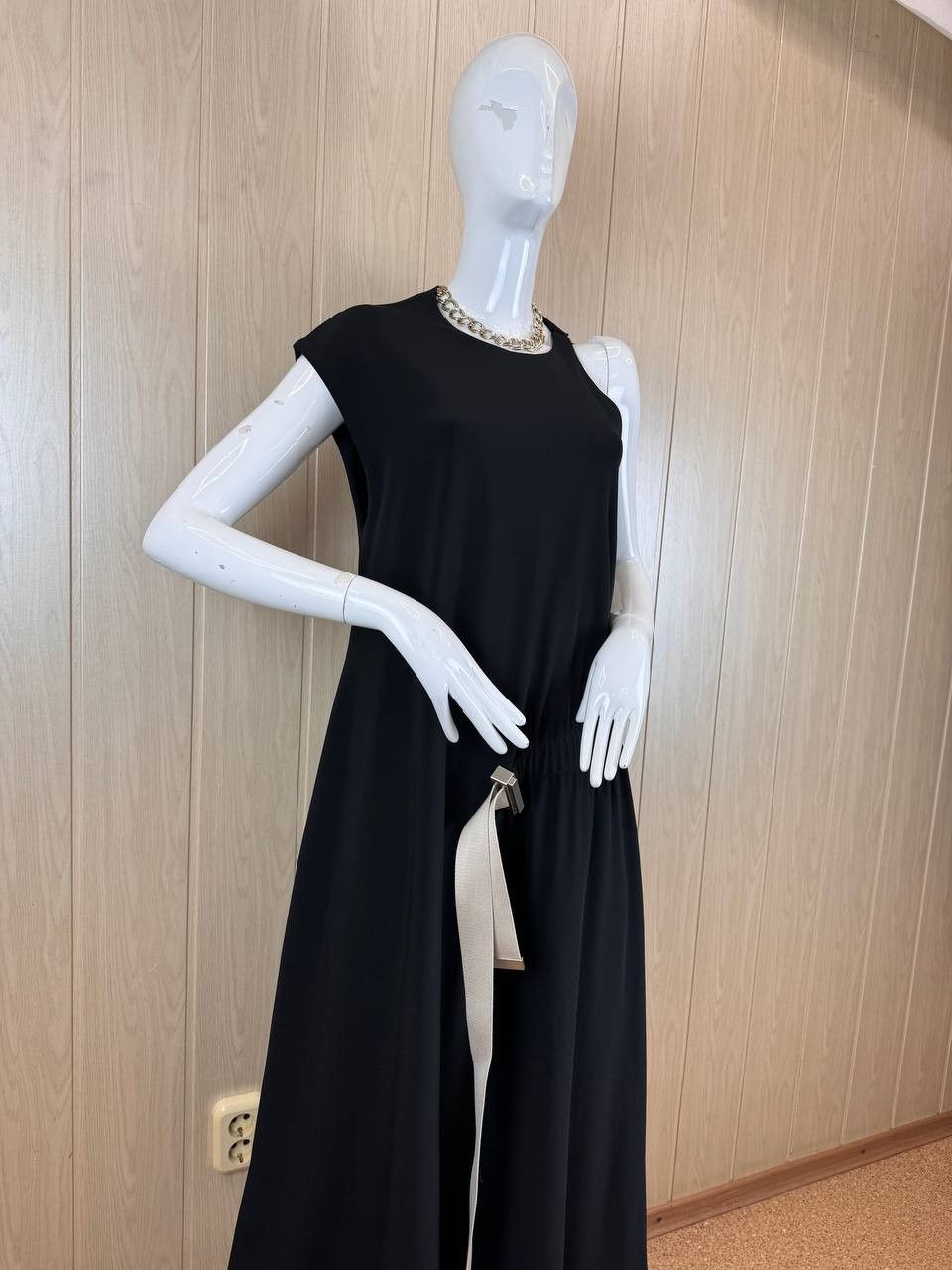 Acne Studios Acne Studios Asymmetric Black Maxi Dress Belted - Size 38 Size S / US 4 / IT 40 - 11 Thumbnail