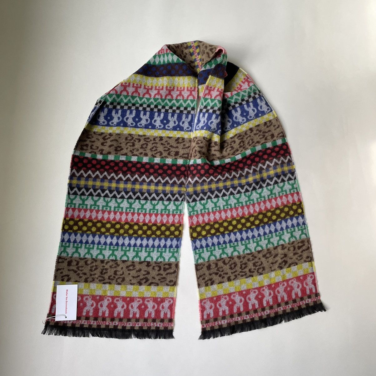 Walter Van Beirendonck Large Multicolour Patterned Scarf Size ONE SIZE - 1 Thumbnail
