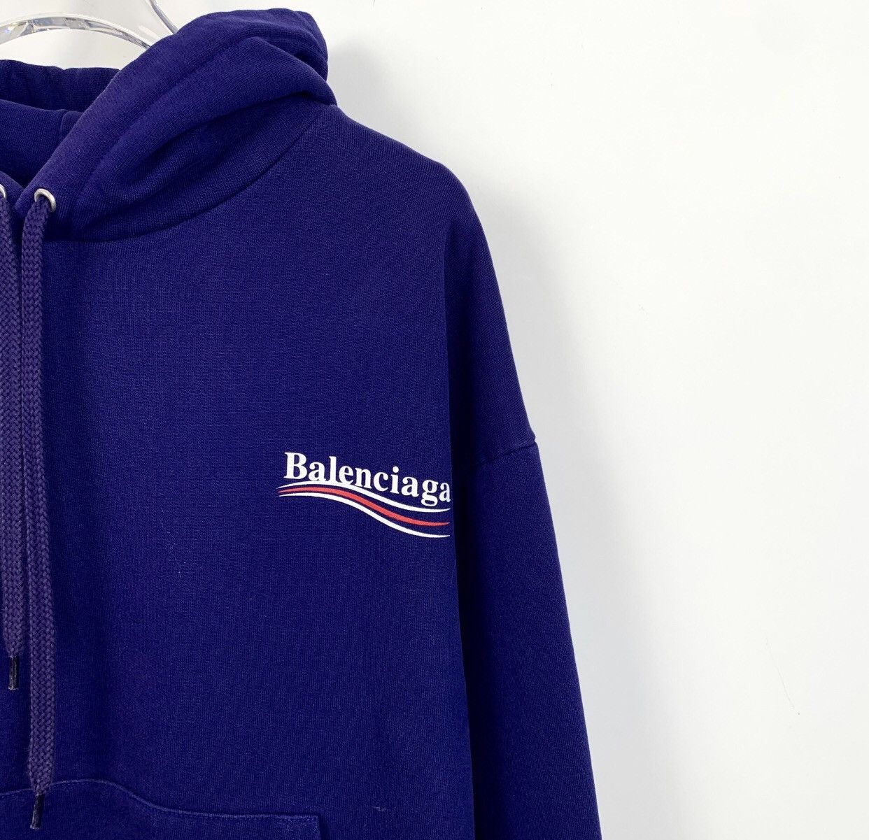 Balenciaga Balenciaga deep blue logo letter drawstring sweatshirt Size US M / EU 48-50 / 2 - 3 Thumbnail