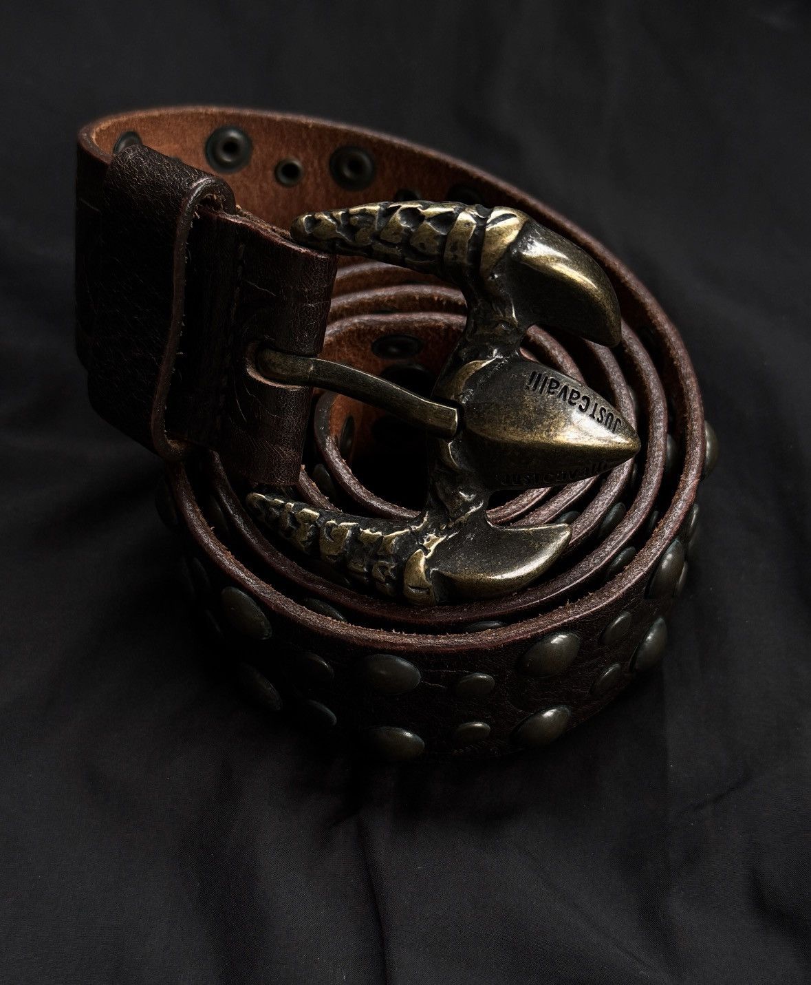 Just Cavalli Just Cavalli "Eagle Claw" Studded Leather Belt AW03 Size ONE SIZE - 6 Thumbnail
