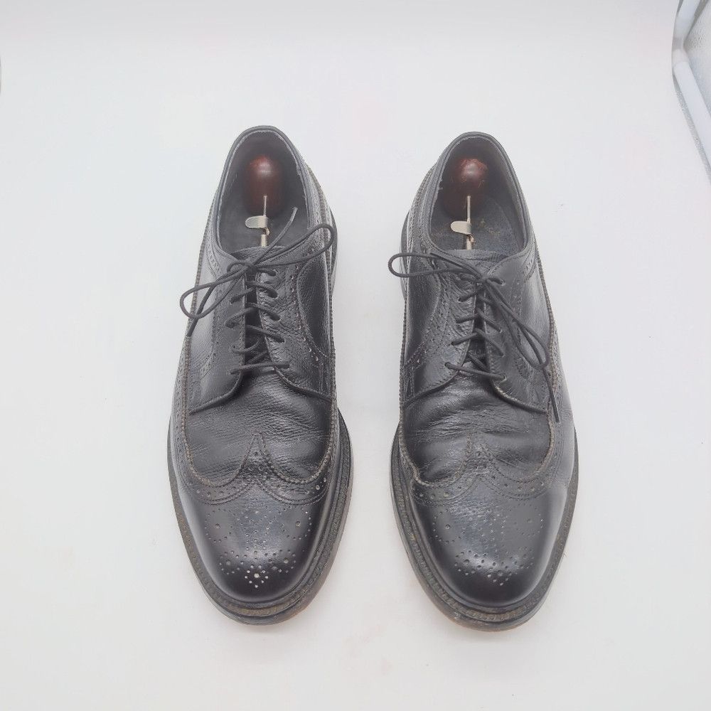 Other O'Sullivan Sz 9 Classic Wingtip Black Leather Men's Dress S Size US 9 / EU 42 - 3 Thumbnail