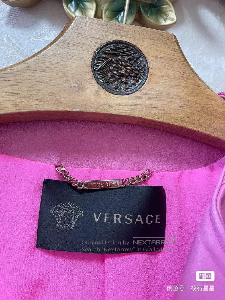 Versace Versace Leather jacket jacket Size S / US 4 / IT 40 - 2 Thumbnail