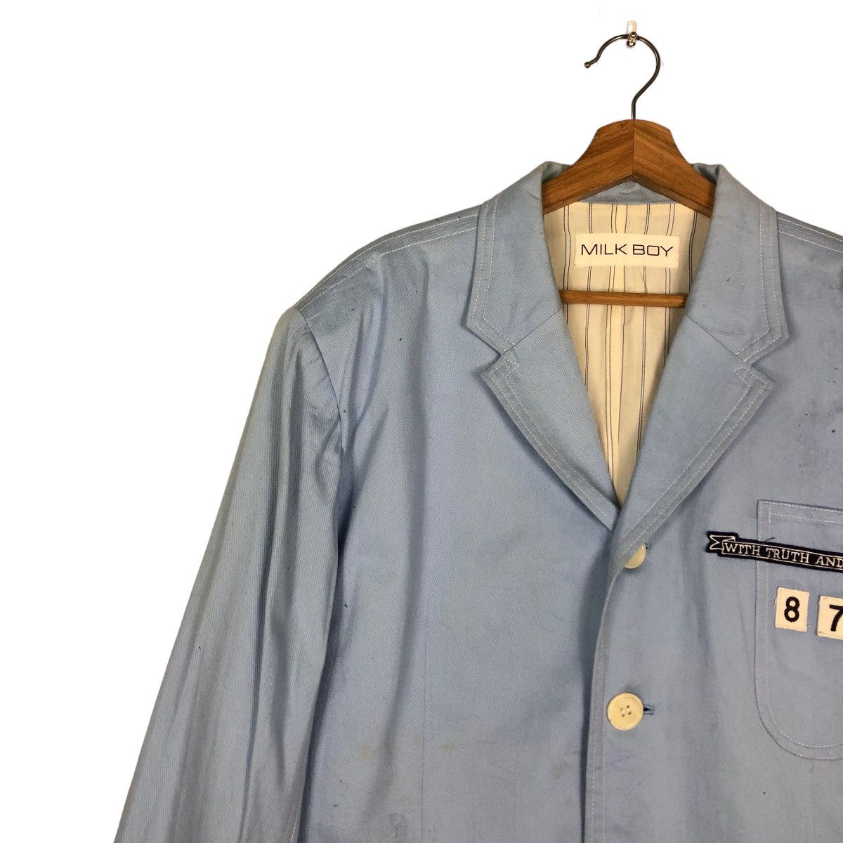 Japanese Brand 🔥Milk Boy Chore Work Jacket Big Logo Skate Style Streetwear Size US M / EU 48-50 / 2 - 7 Thumbnail