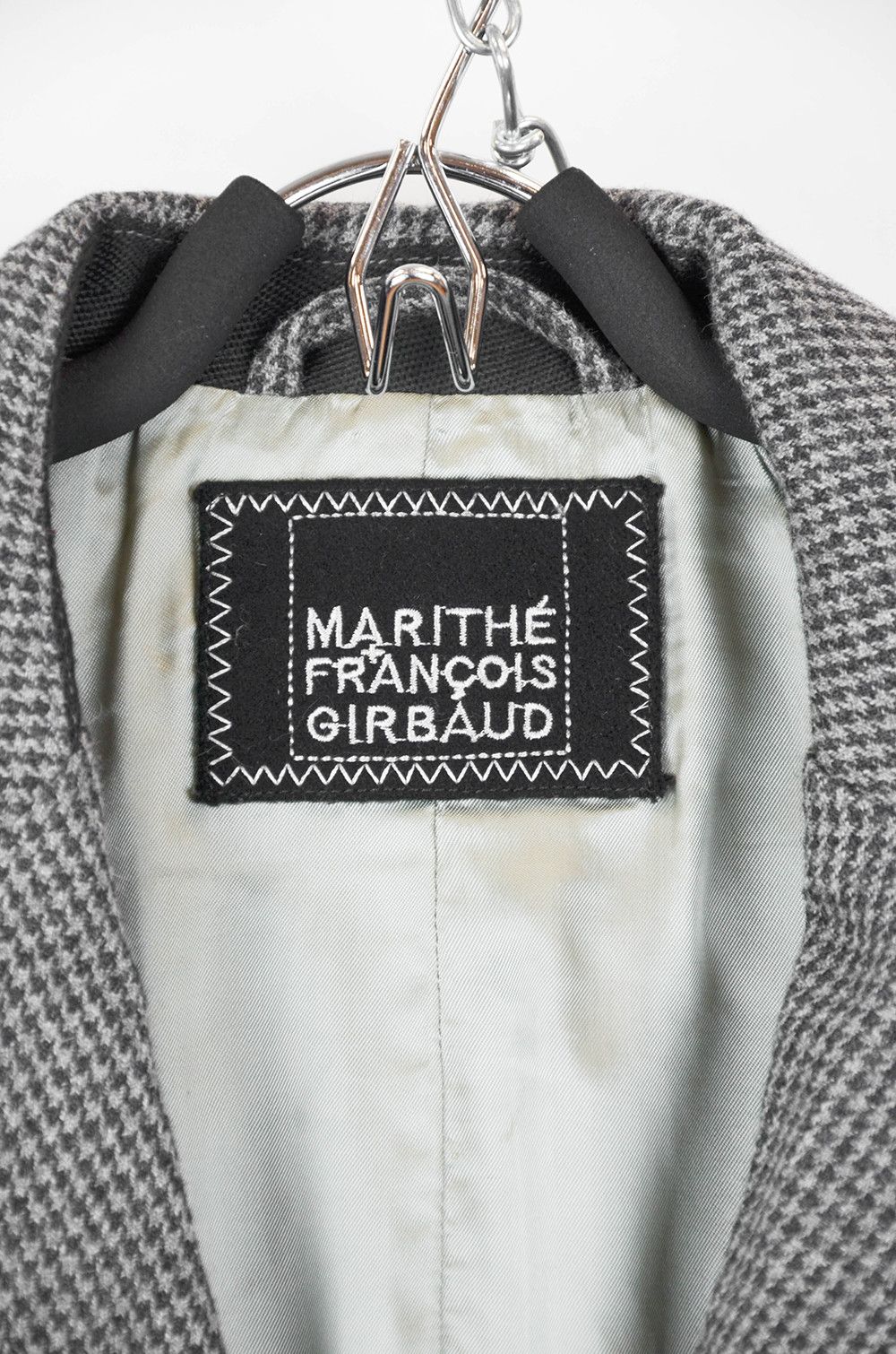 Marithe + Francois Girbaud MARITHE FRANCOIS GIBRAUD Gray Herringbone Blazer - S Size 46R - 8 Thumbnail