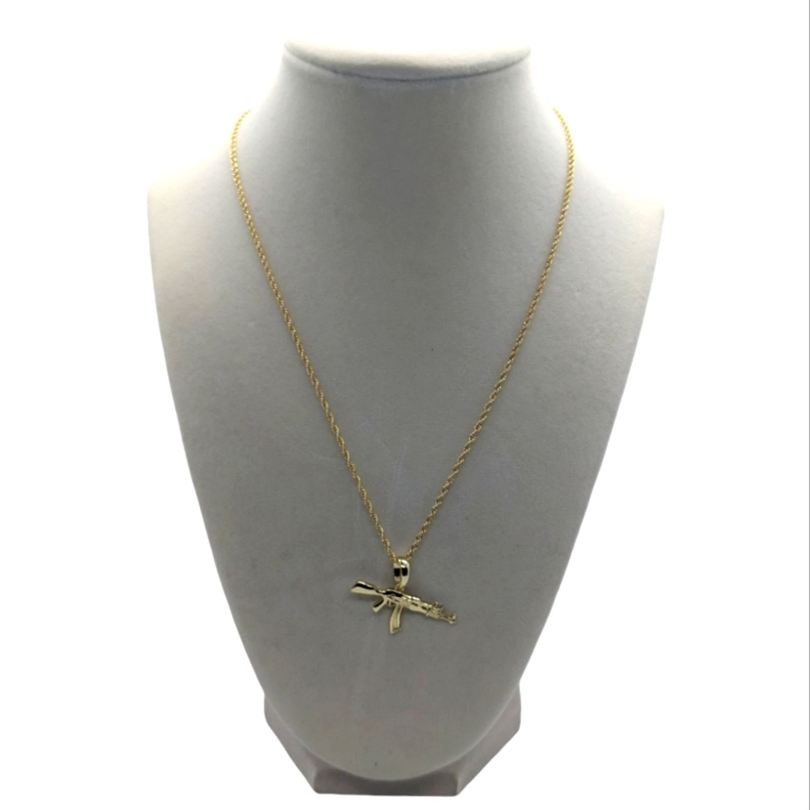 The Unbranded Brand 14 KT Gold Filled AK-47 and 14 KT Gold Filled Rope Necklace Size ONE SIZE - 2 Thumbnail