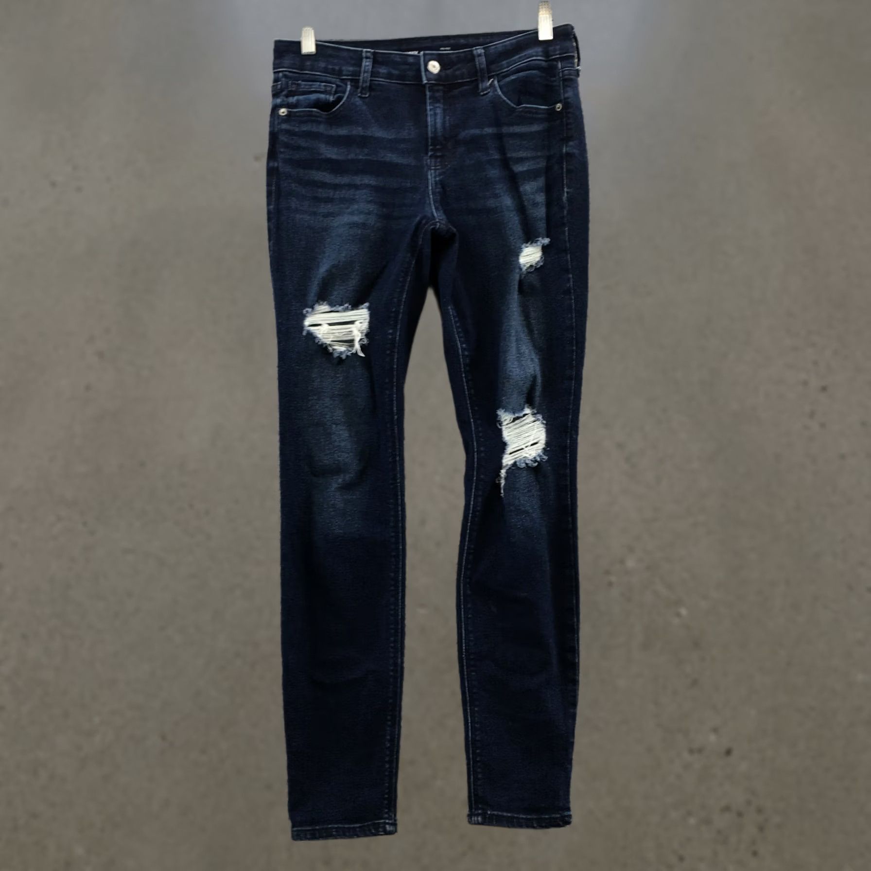 Old Navy Old Navy Rockstar Super Skinny Jeans Women 6 Blue Dark Wash Denim Jeans Skinny Regular 29x29 Womens Jeans Size 28" / US 6 / IT 42 - 1 Thumbnail