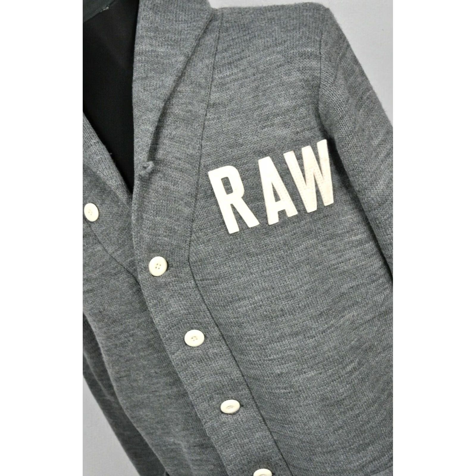 G-Star G-Star Raw Cardigan Knit XL Men Gray Ewing Knit L/S V-Neck Button Sweater Regular Size XS? Size US XL / EU 56 / 4 - 4 Thumbnail