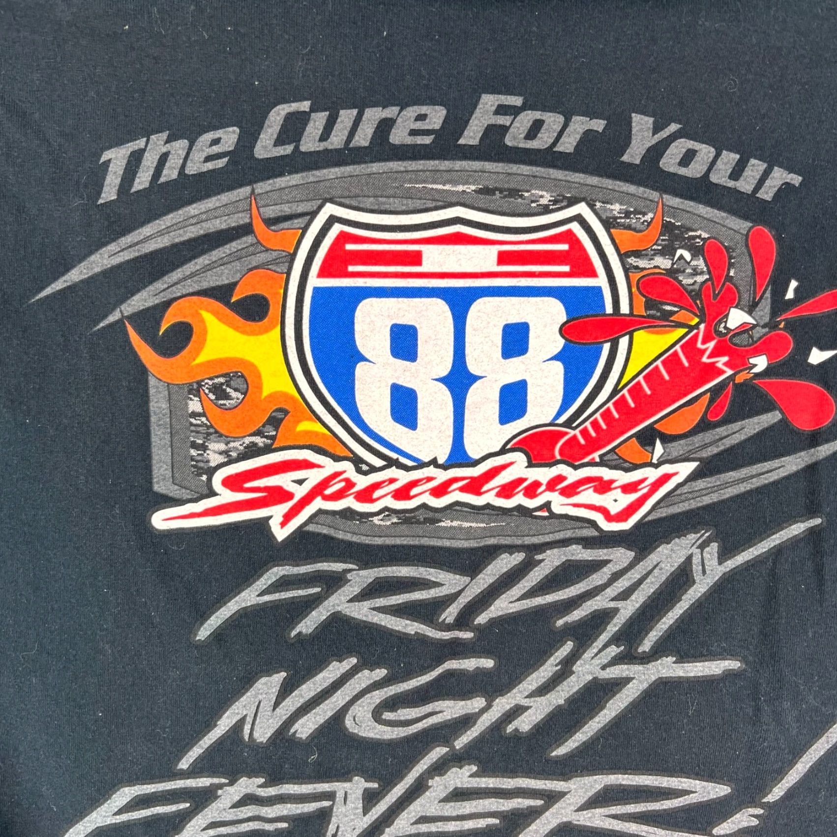 Gildan Gildan I 88 Speedway Graphics T Shirt XL Black 2 Sided Racing Tee Mens Size US XL / EU 56 / 4 - 2 Thumbnail