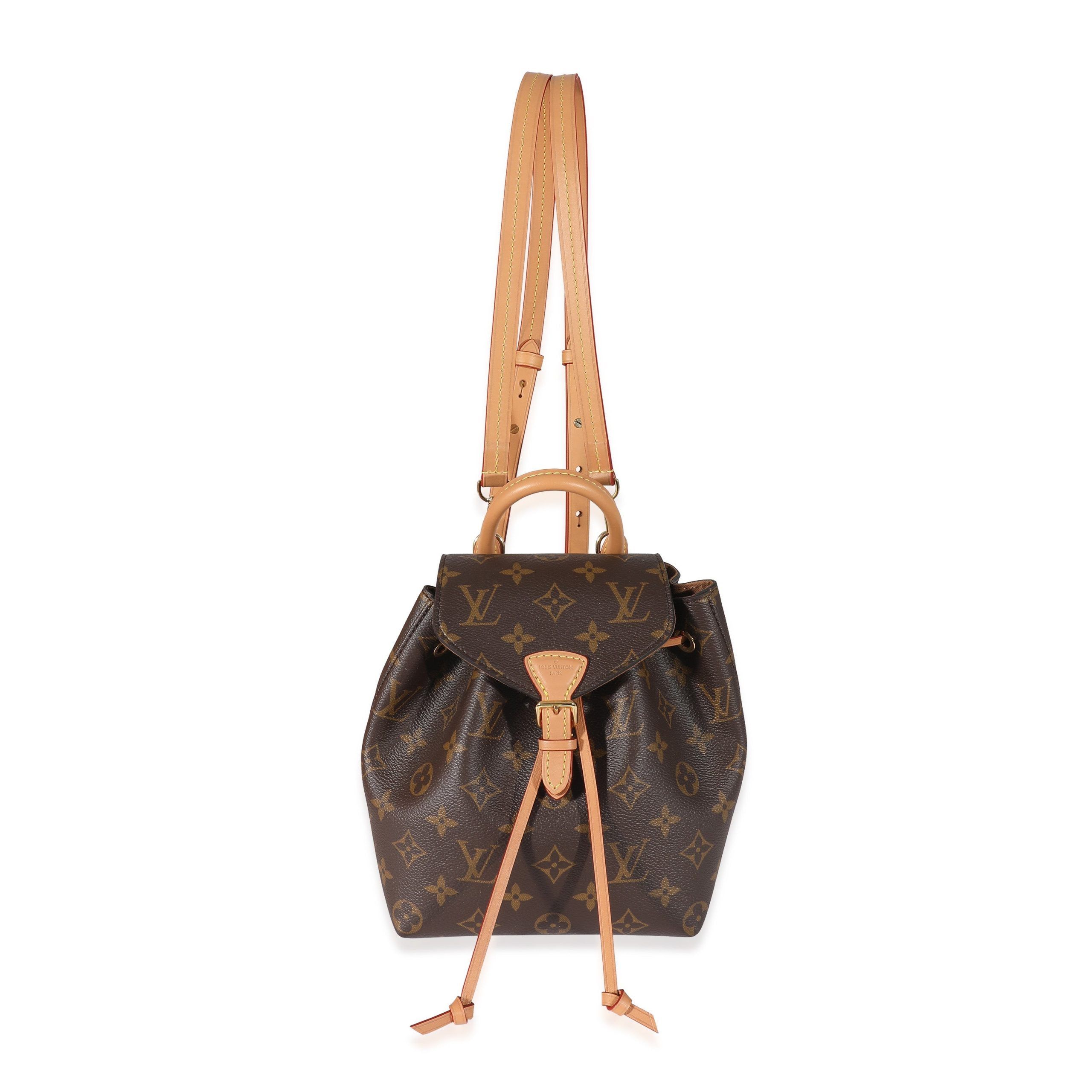 image of Louis Vuitton Monogram Canvas Montsouris Bb in Brown, Women's