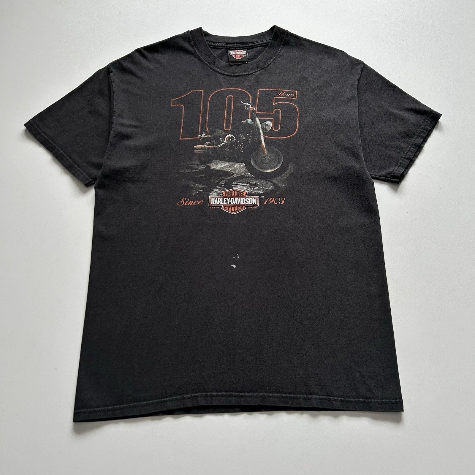 Harley Davidson × Vintage Vintage Harley Davidson T Shirt Large Y2K Faded Black USA Size US L / EU 52-54 / 3 - 1 Thumbnail