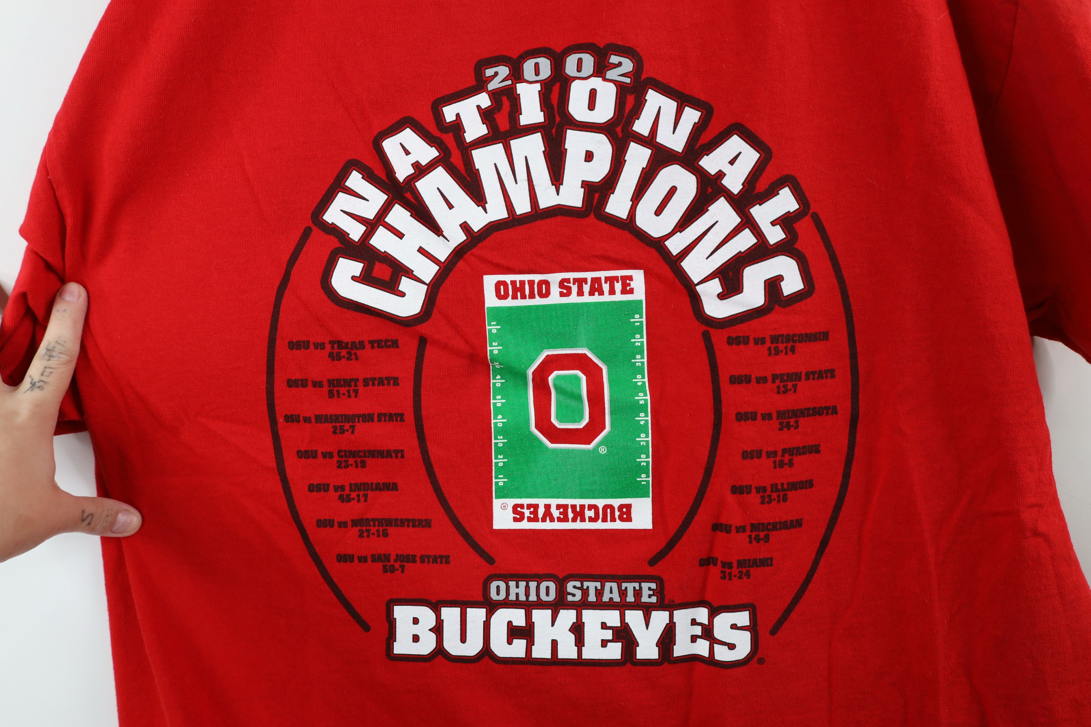 Vintage Vintage Champs Ohio State University Football T-Shirt Red Size US XL / EU 56 / 4 - 4 Thumbnail