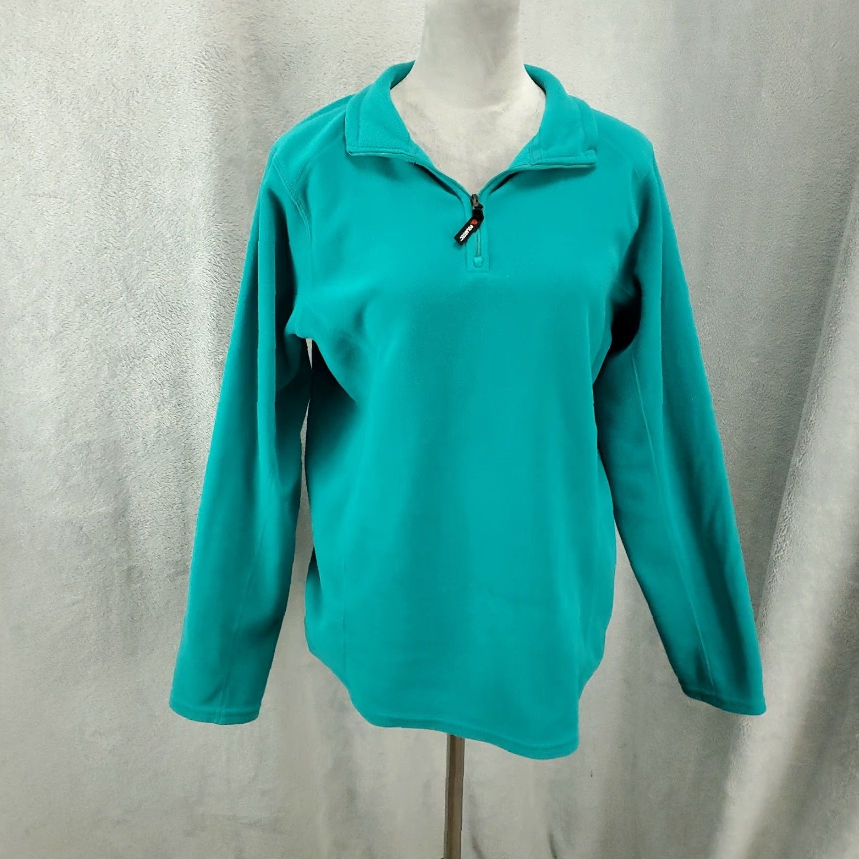 Altea VINTAGE Polartec Pullover Womens L Teal Blue Green 1/4 Zip Fleece Sweater Jacket Size L / US 10 / IT 46 - 2 Thumbnail