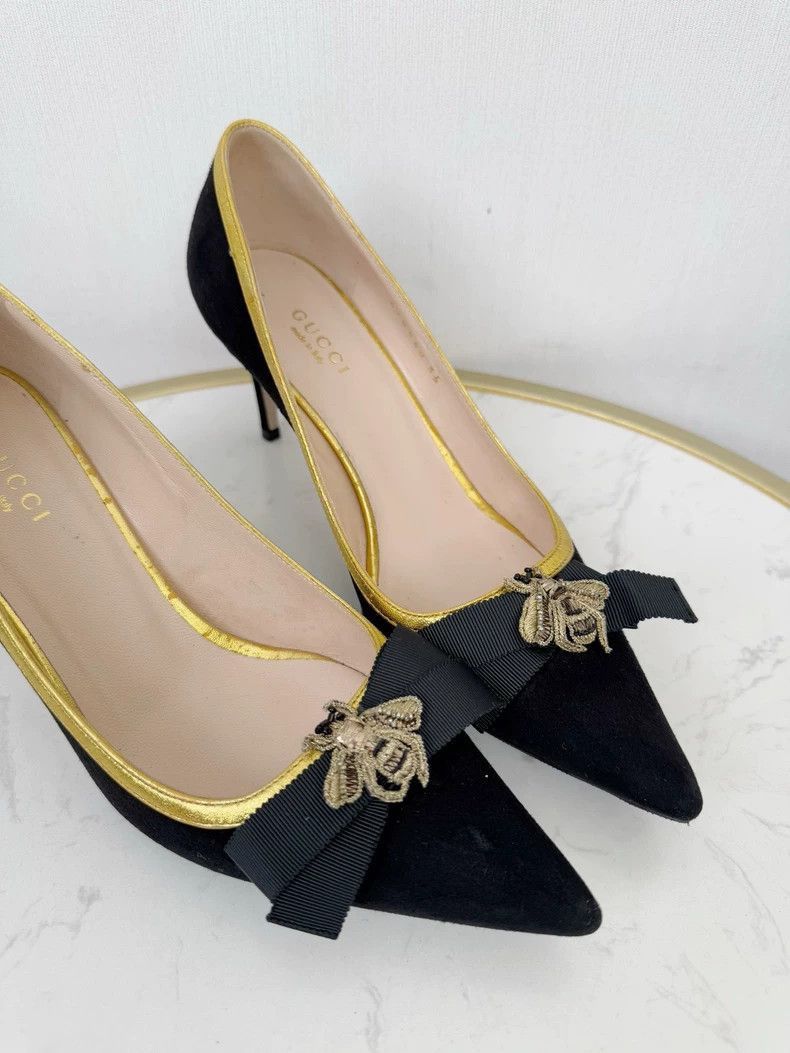 Gucci Gucci High Heels with Bee Design-2505 Size US 4.5 / IT 34.5 - 2 Thumbnail