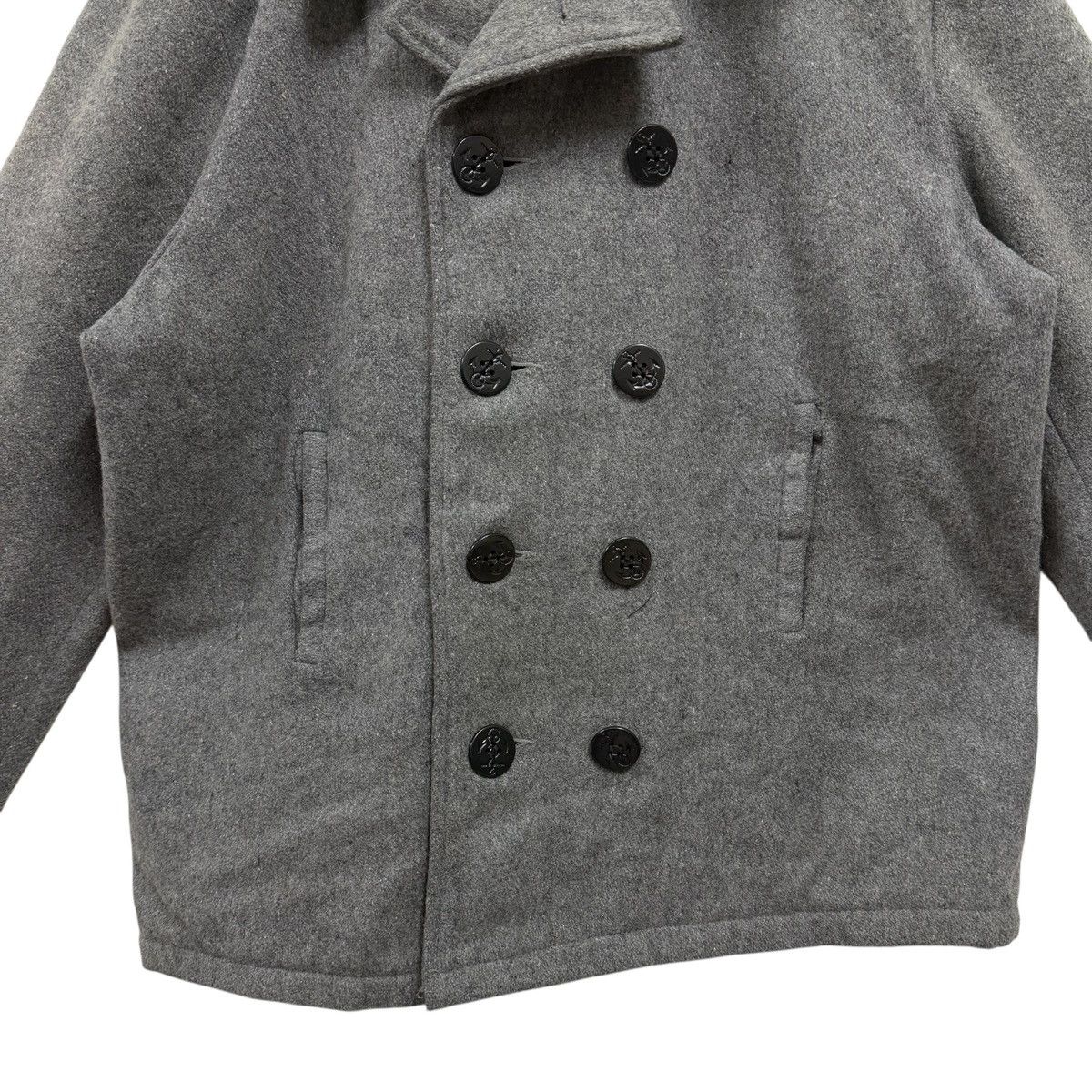 Vintage Vintage Melton Wool Peacoat Jacket Size US XL / EU 56 / 4 - 3 Thumbnail