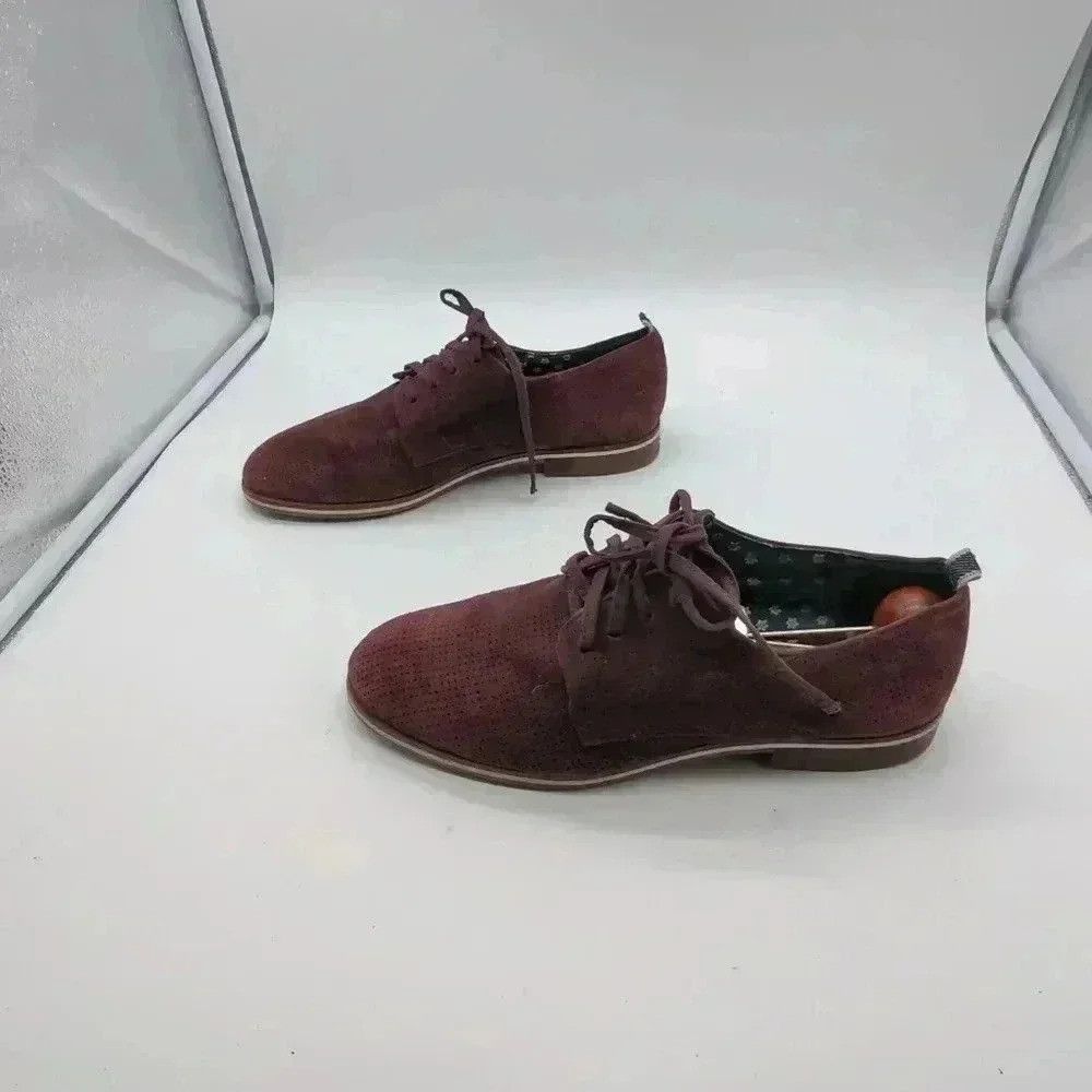 Designer Ellen DeGeneres Maroon Merlot ED Oxford lace up shoes sz 7.5 Size US 7.5 / IT 37.5 - 3 Thumbnail