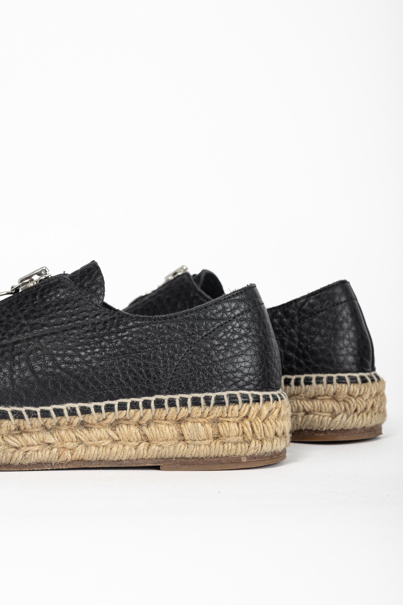 Alexander Wang Alexander Wang Devon Black Leather Espadrille Sneakers Size US 5.5 / IT 35.5 - 7 Thumbnail