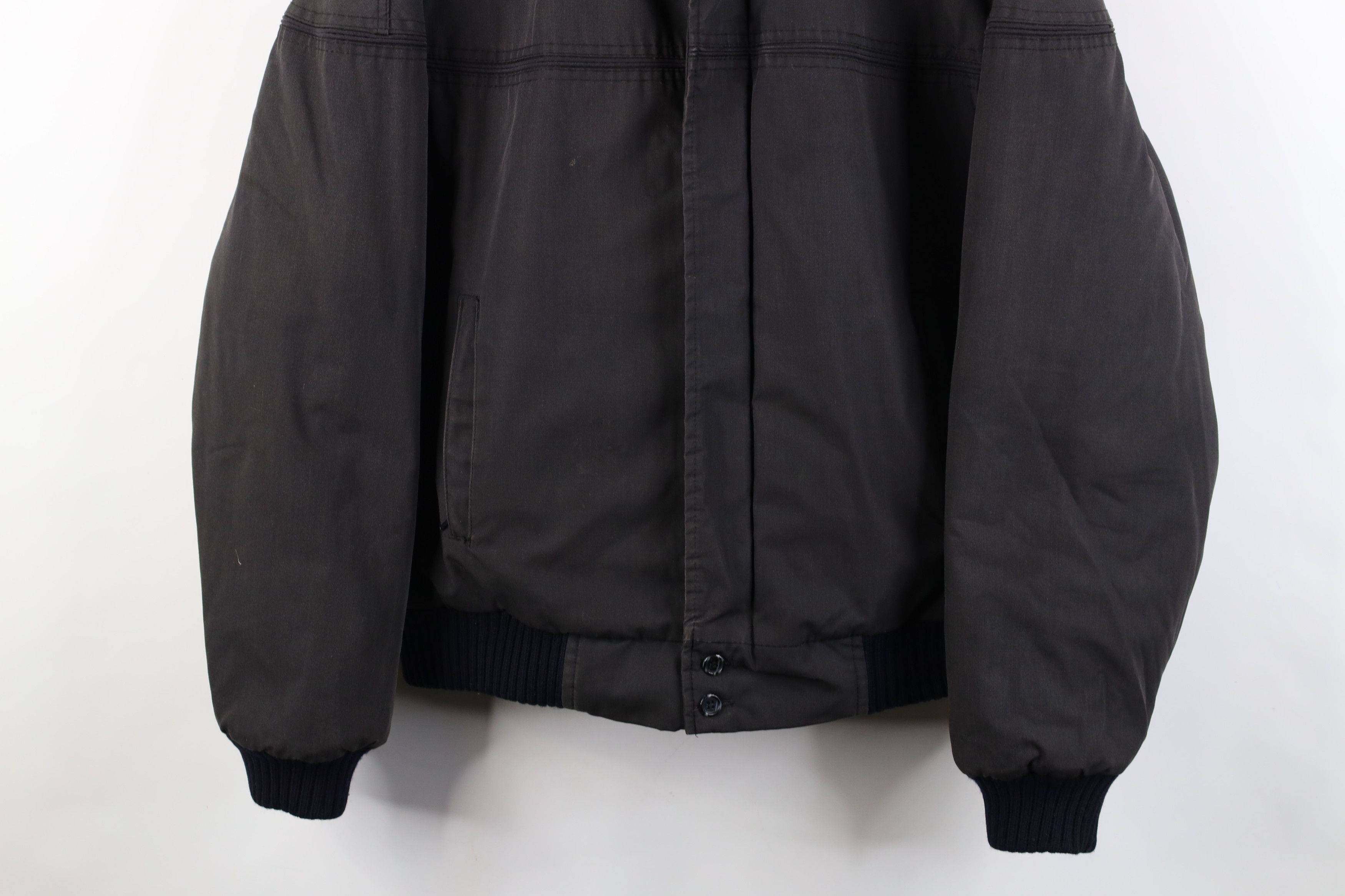 Vintage Vintage 80s 90s Streetwear Full Zip Bomber Jacket Black Size US L / EU 52-54 / 3 - 3 Thumbnail
