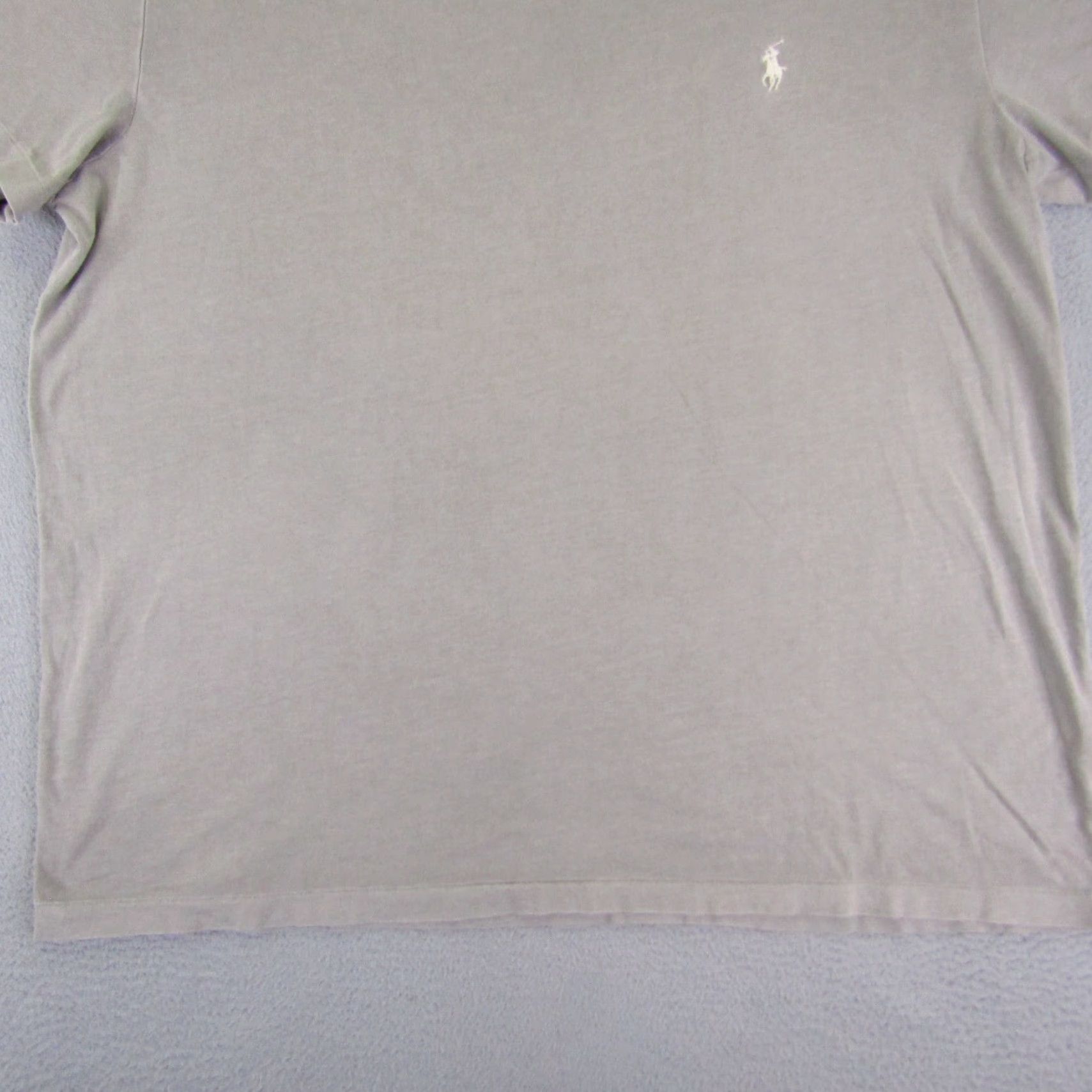 Polo Ralph Lauren VINTAGE Polo Ralph Lauren Shirt Mens Large Gray Solid V-Neck Short Sleeve Logo Casual Size US L / EU 52-54 / 3 - 4 Thumbnail
