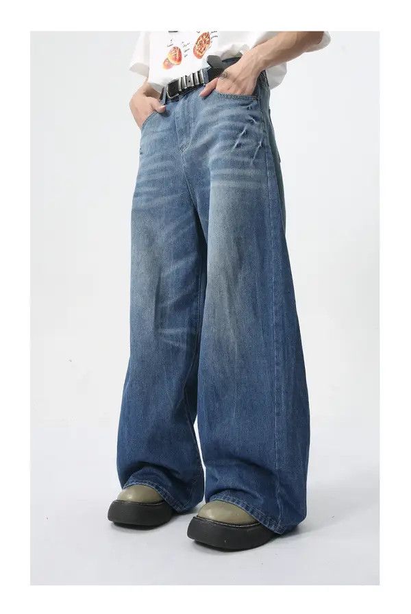 Japanese Brand Komura x Koga Casual Lightning Wash Loose Straight Jeans Size US 34 / EU 50 - 3 Thumbnail
