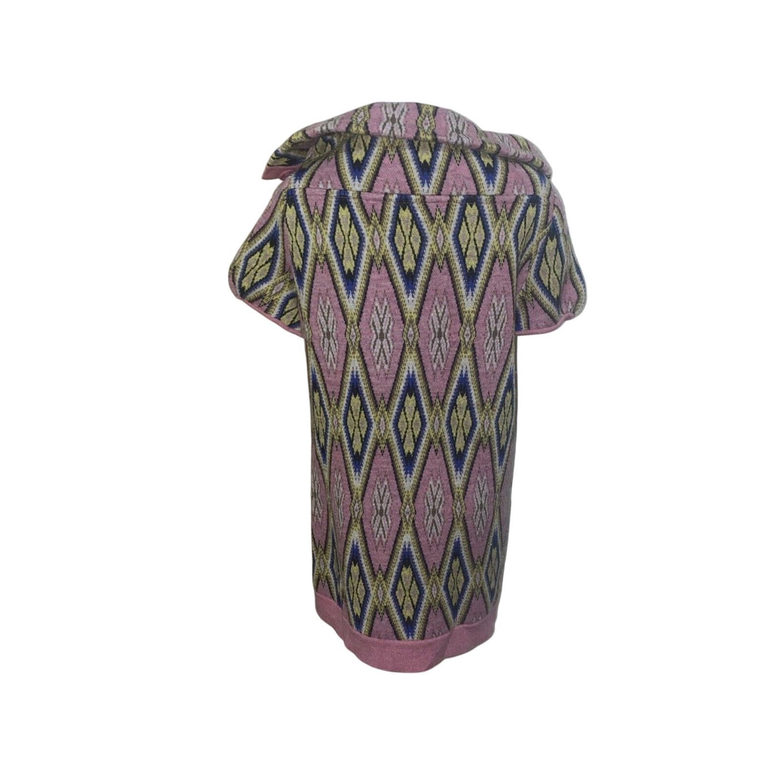 Anthropologie Moth Button Front Funneled Cardigan Short Sleeve Pink Medium Size M / US 6-8 / IT 42-44 - 6 Thumbnail