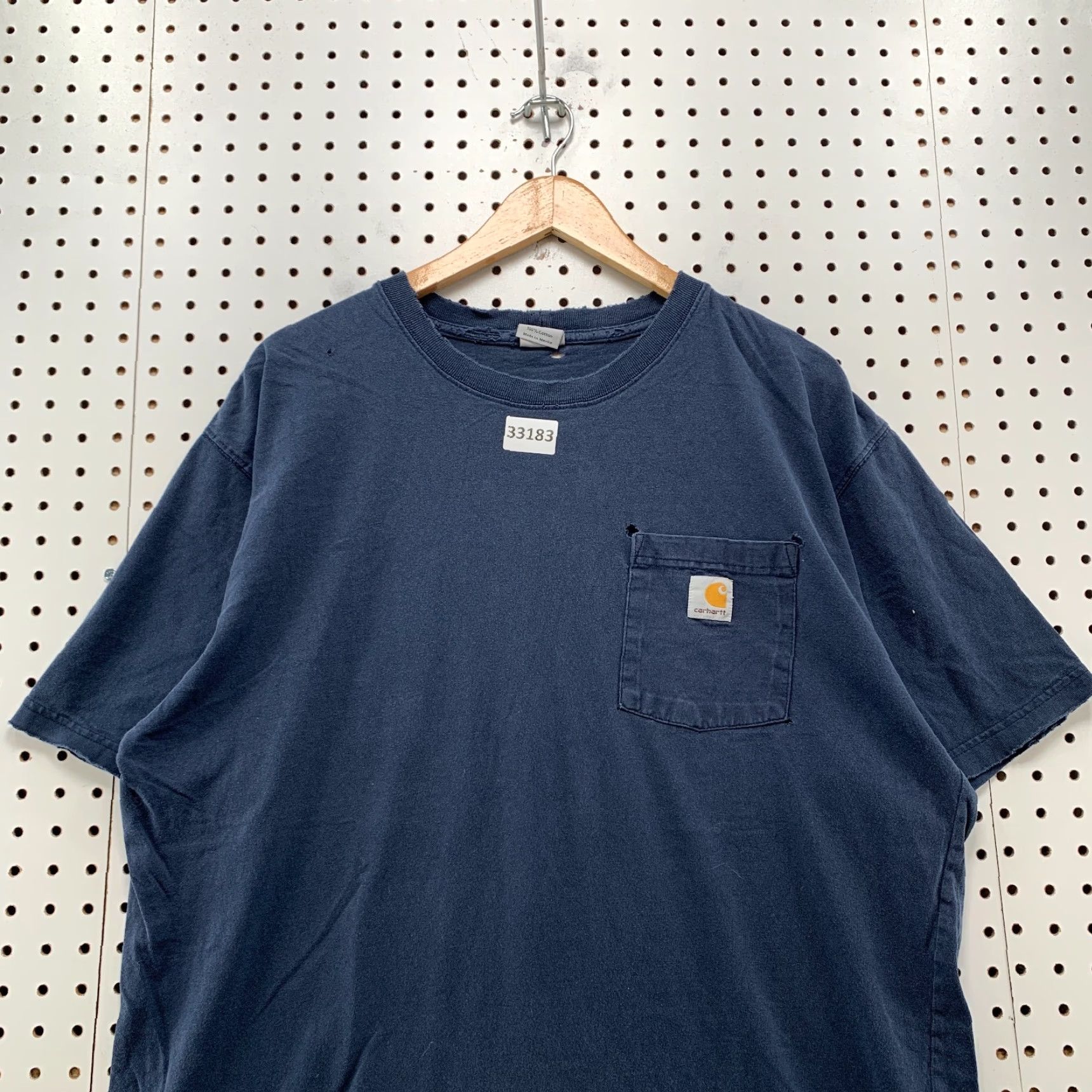 Carhartt VINTAGE Carhartt Pocket Shirt Mens Large Faded Blue Distressed Workwear Short Sleeve Crew Neck 90s Size US L / EU 52-54 / 3 - 2 Thumbnail