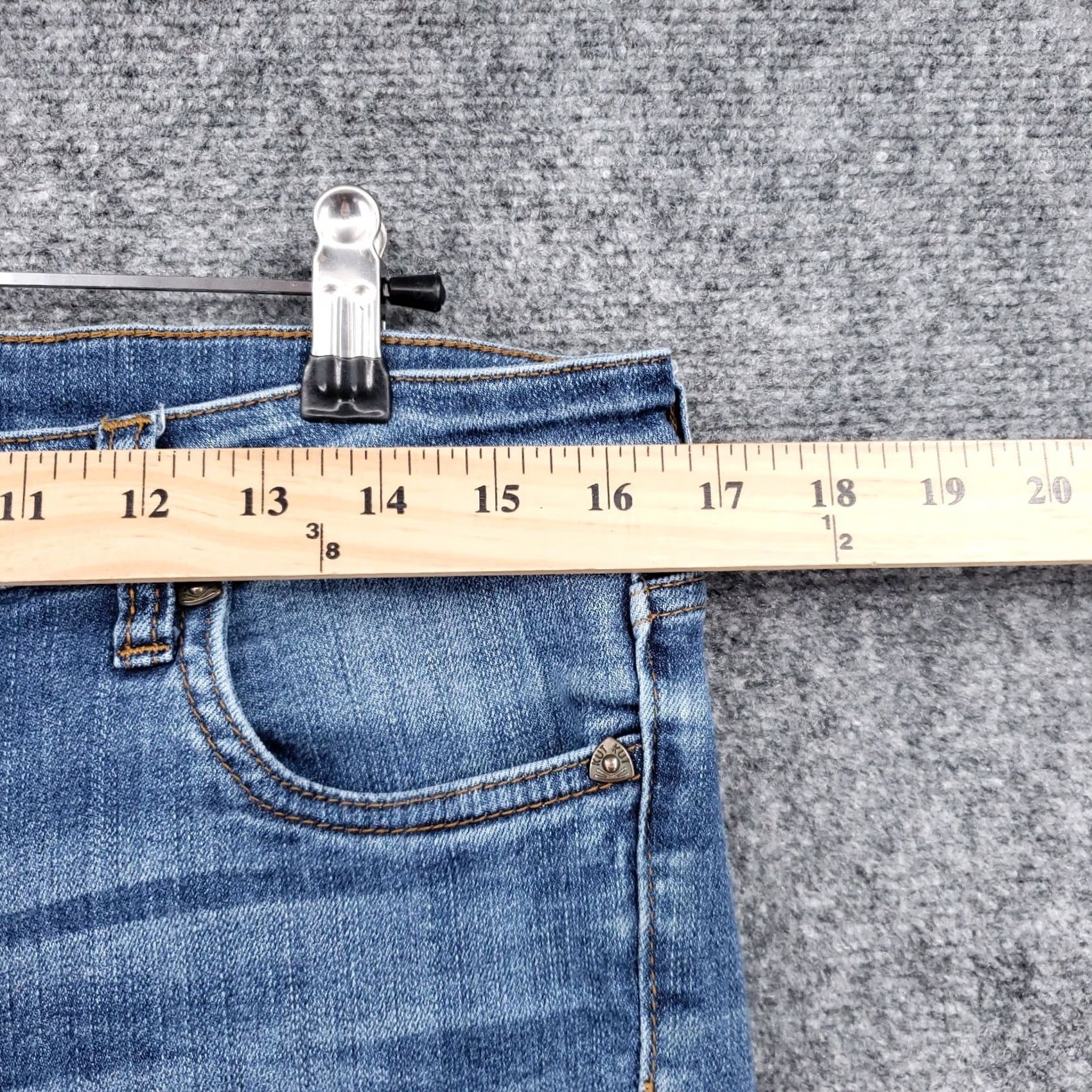 Vintage KUT from the Kloth Jeans Womens 10 Blue Straight Ankle Mid Rise Distressed Denim Size 32" / US 10 / IT 46 - 7 Thumbnail