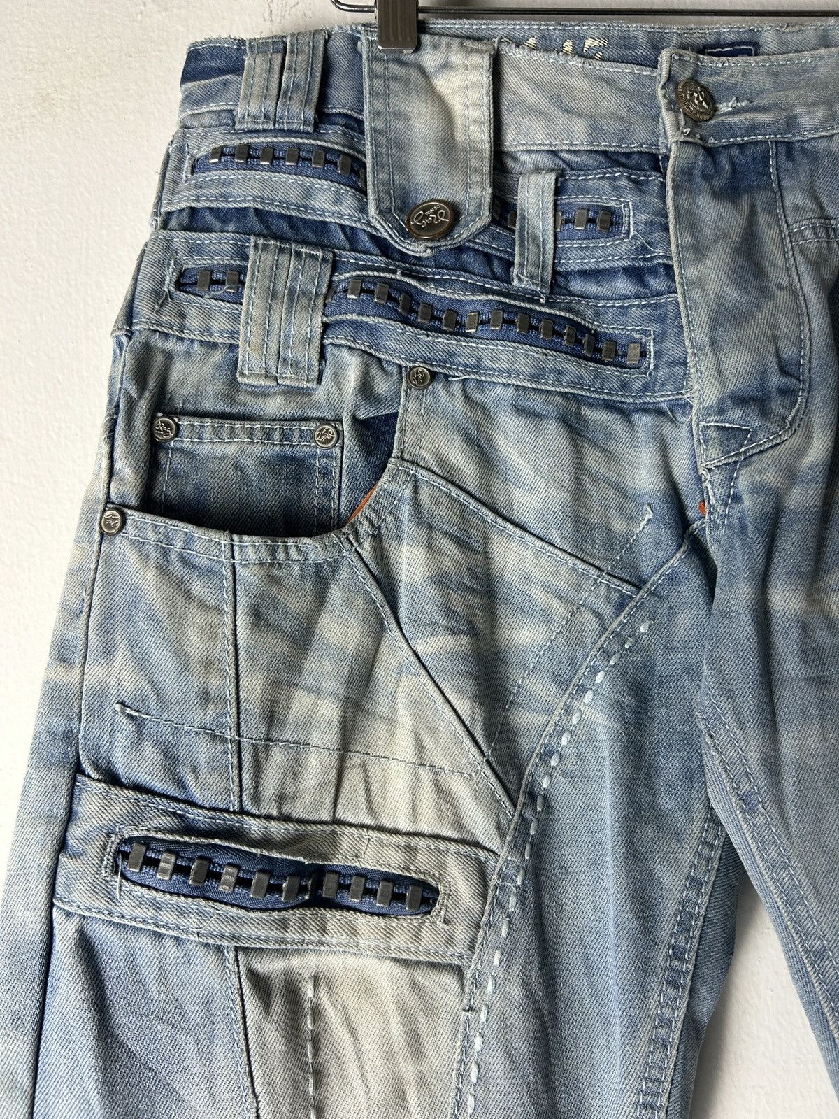 Japanese Brand Blue Jeans Rag Famous Denim Multipocket Japan Style Size US 35 - 5 Thumbnail
