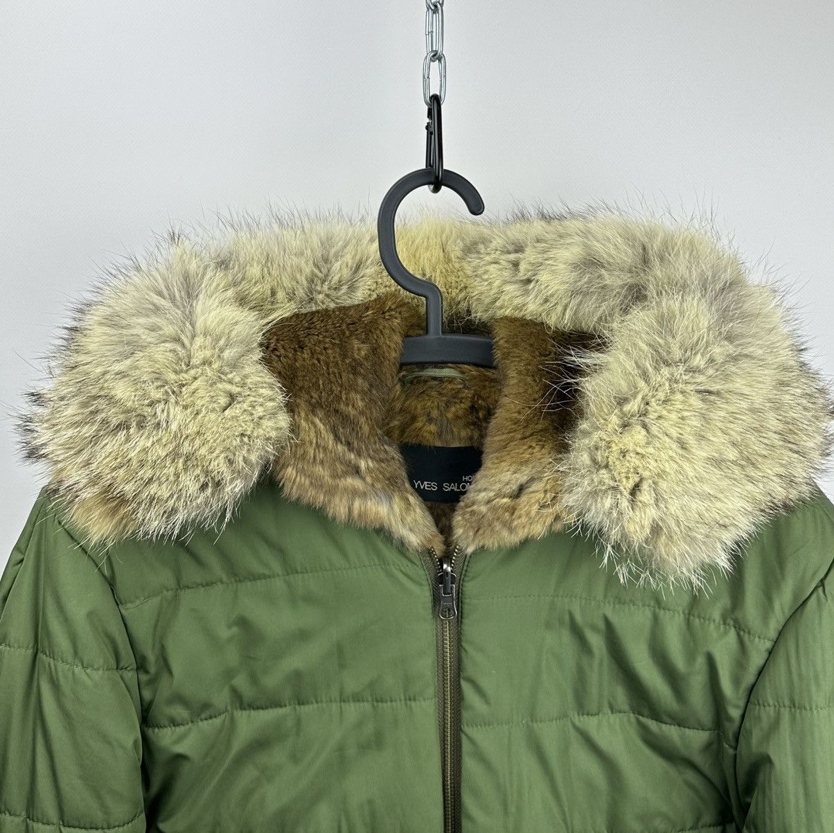 Yves Salomon YVES SALOMON Luxury Jacket Rabbit Fur Lining Coyote Trim Size US M / EU 48-50 / 2 - 2 Thumbnail