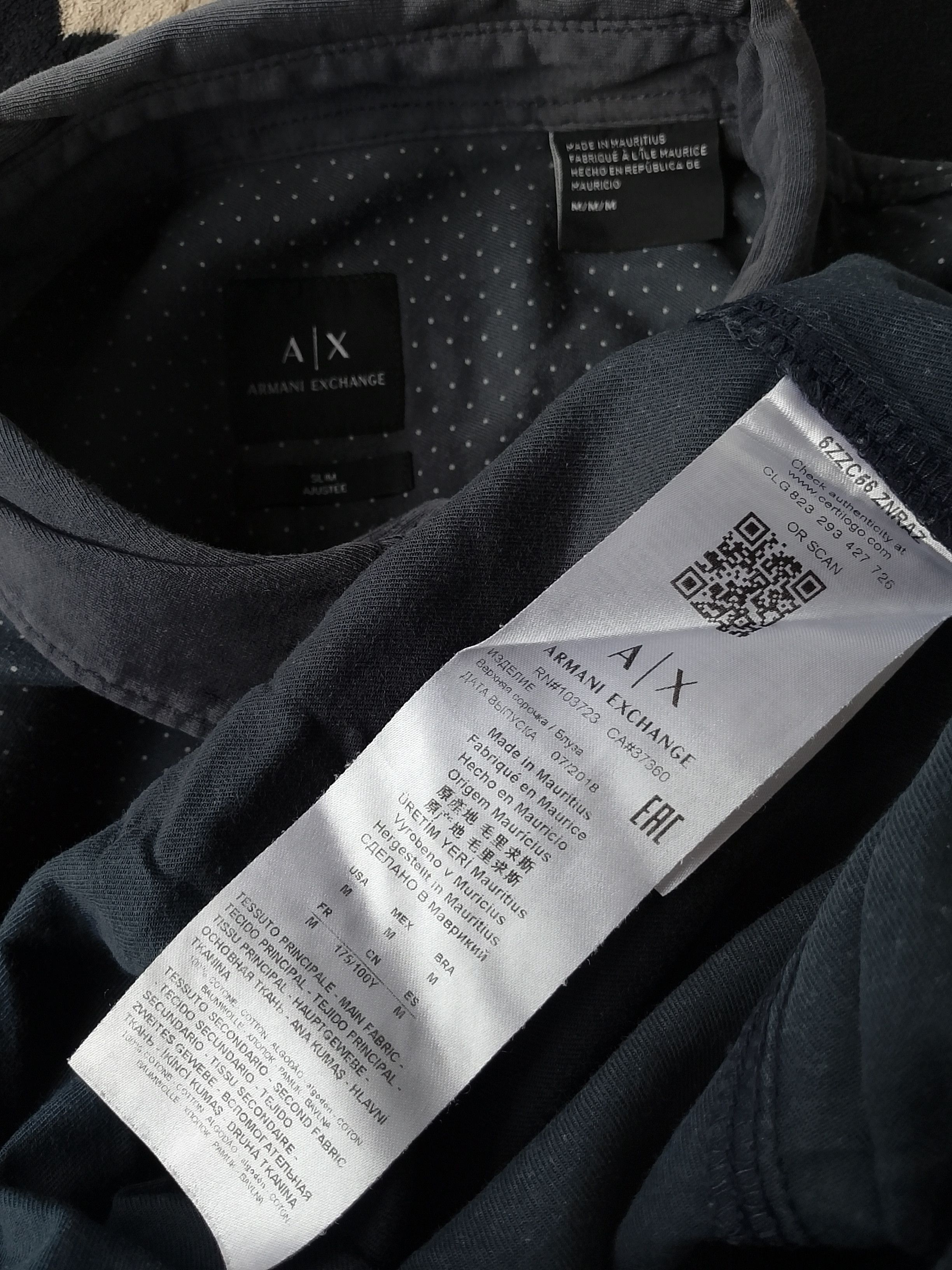 Armani Exchange Armani Exchange Slim Charcoal Shirt Versatile Wardrobe Base Size US M / EU 48-50 / 2 - 8 Thumbnail