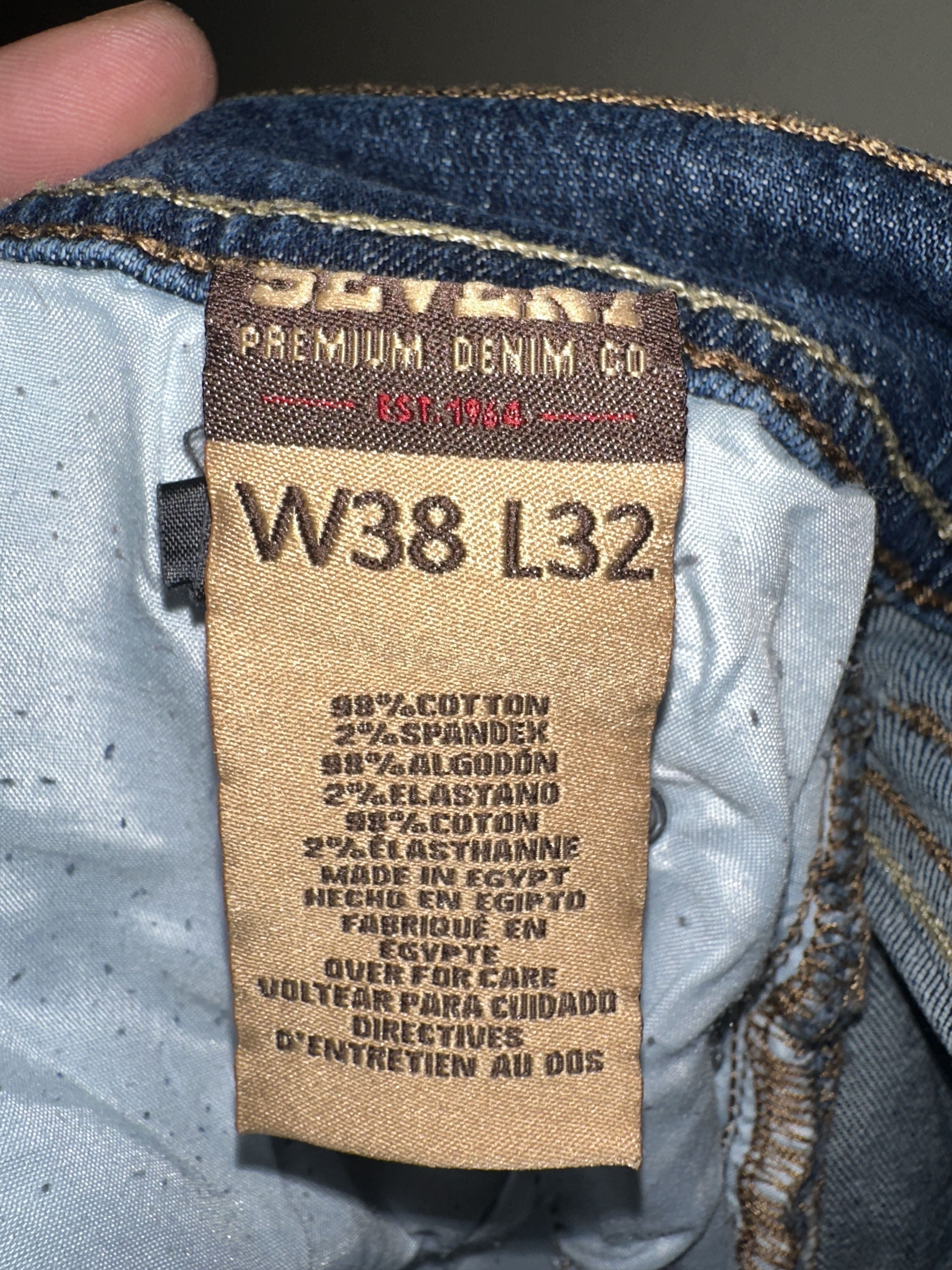 Seven 7 Steven7 Denim Jeans W38 L32 Size US 38 / EU 54 - 3 Thumbnail