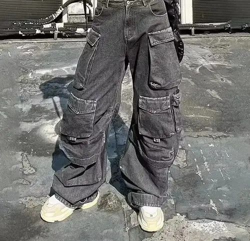 Other Cargo Vintage Street Distressed Wash Baggy Jeans Size US 29 - 1 Thumbnail