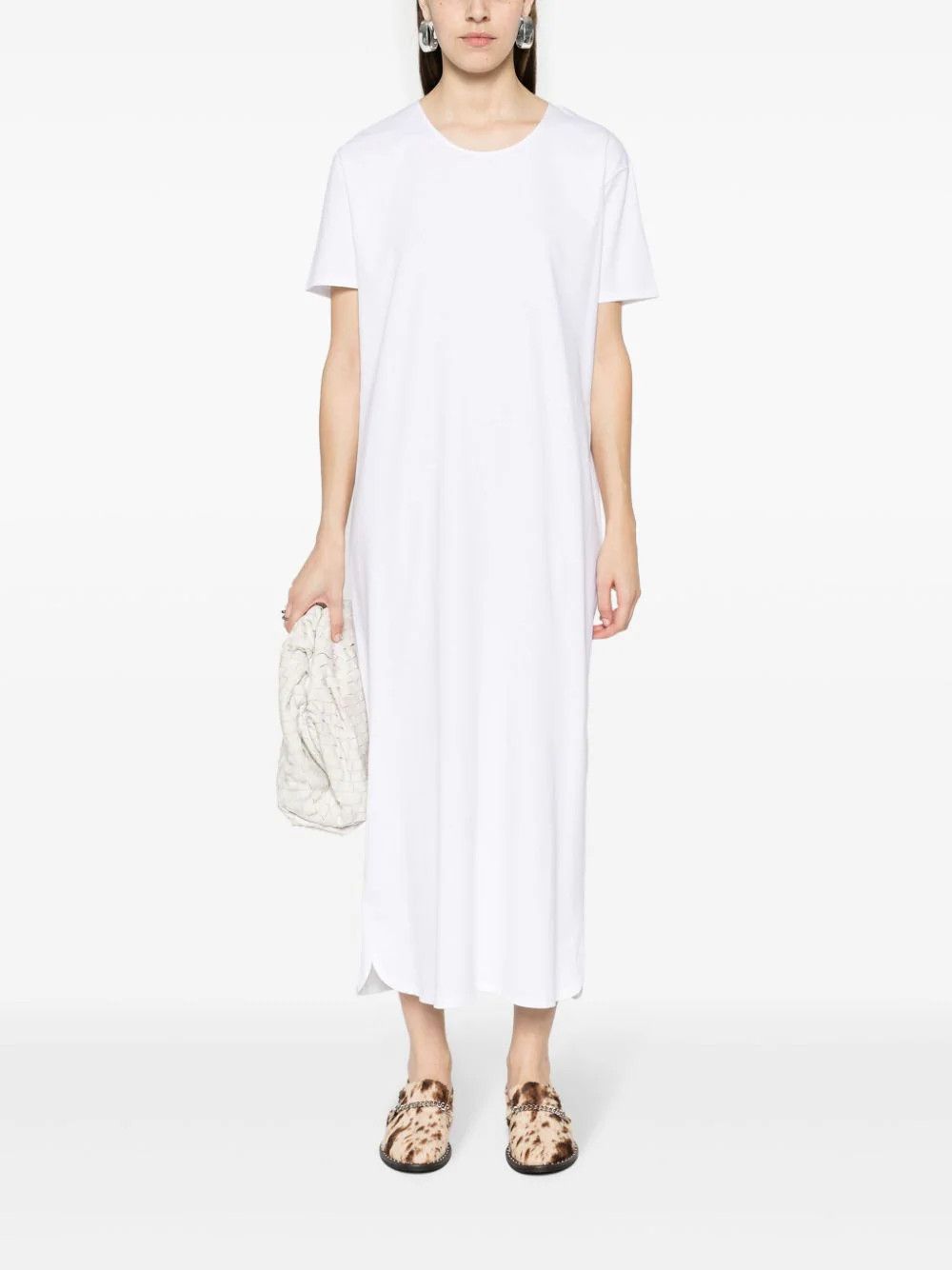 Loulou de Saison o1s22i1n1024 Arue Pima Cotton Maxi Dress in White Size S / US 4 / IT 40 - 2 Thumbnail