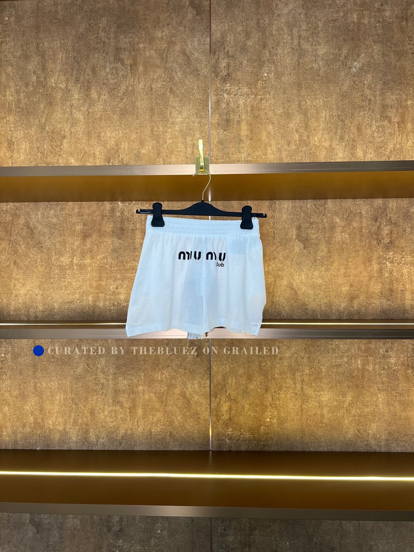 Miu Miu Miu Miu White Slogan Shorts Size 38" / US 16 / IT 52 - 1 Thumbnail