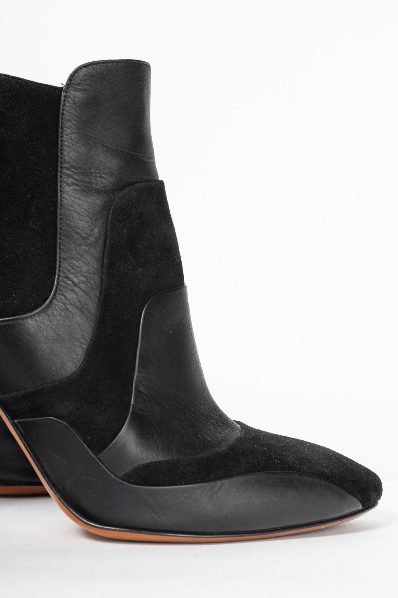 Mulberry Mulberry Mira Black Calf & Suede Patchwork Booties Size US 9.5 / IT 39.5 - 7 Thumbnail