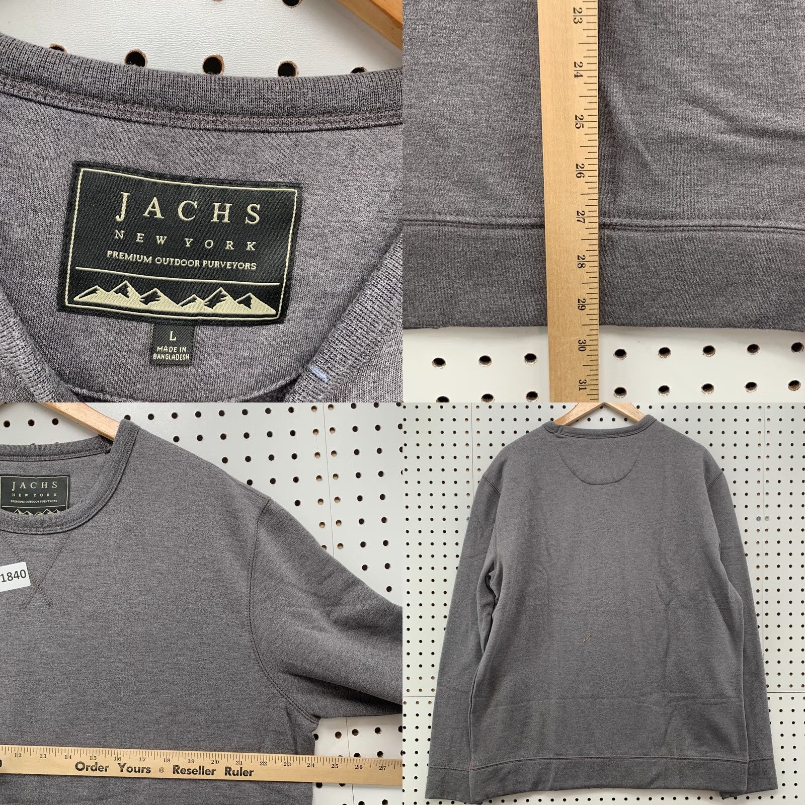 Vintage Jachs New York Crewneck Sweatshirt Gray Adult Mens Large Pullover Size US L / EU 52-54 / 3 - 8 Thumbnail