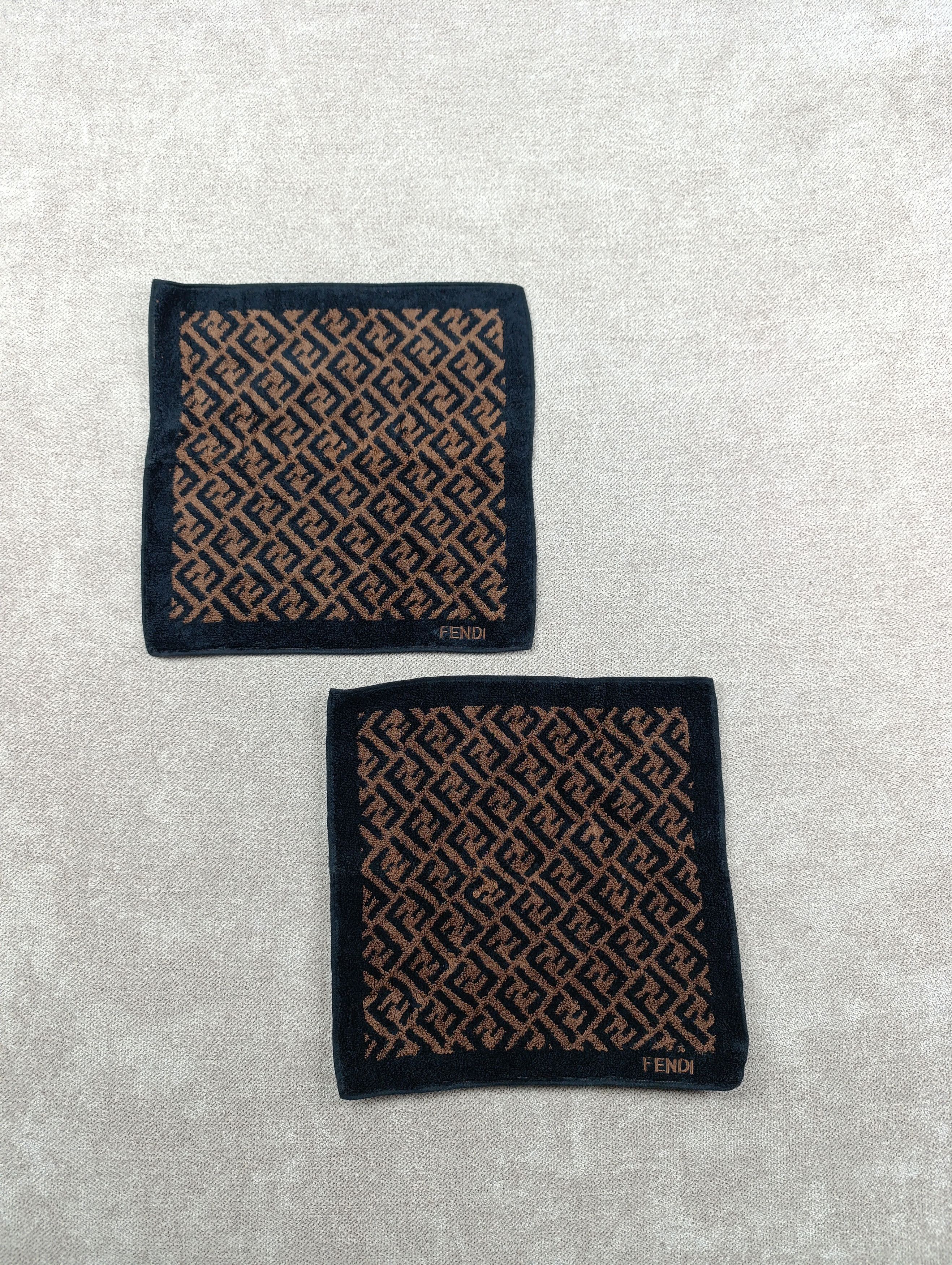 Fendi FENDI MONOGRAM TWO SMALL HANDS COTTON TOWEL VINTAGE Size ONE SIZE - 2 Thumbnail