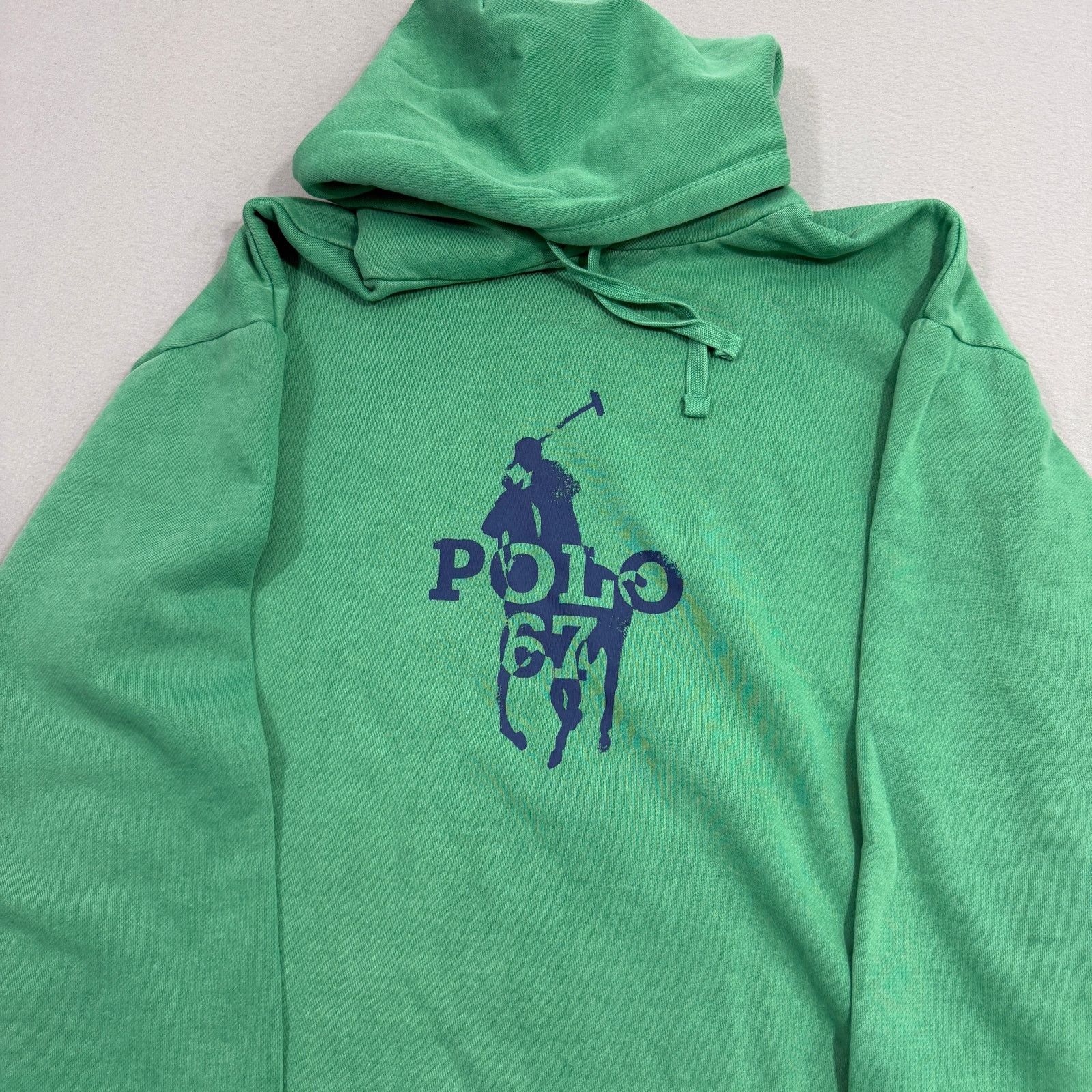 Polo Ralph Lauren Polo Ralph Lauren Big Pony 67 Green Fleece Hoodie 5XB Size US XXL / EU 58 / 5 - 2 Thumbnail